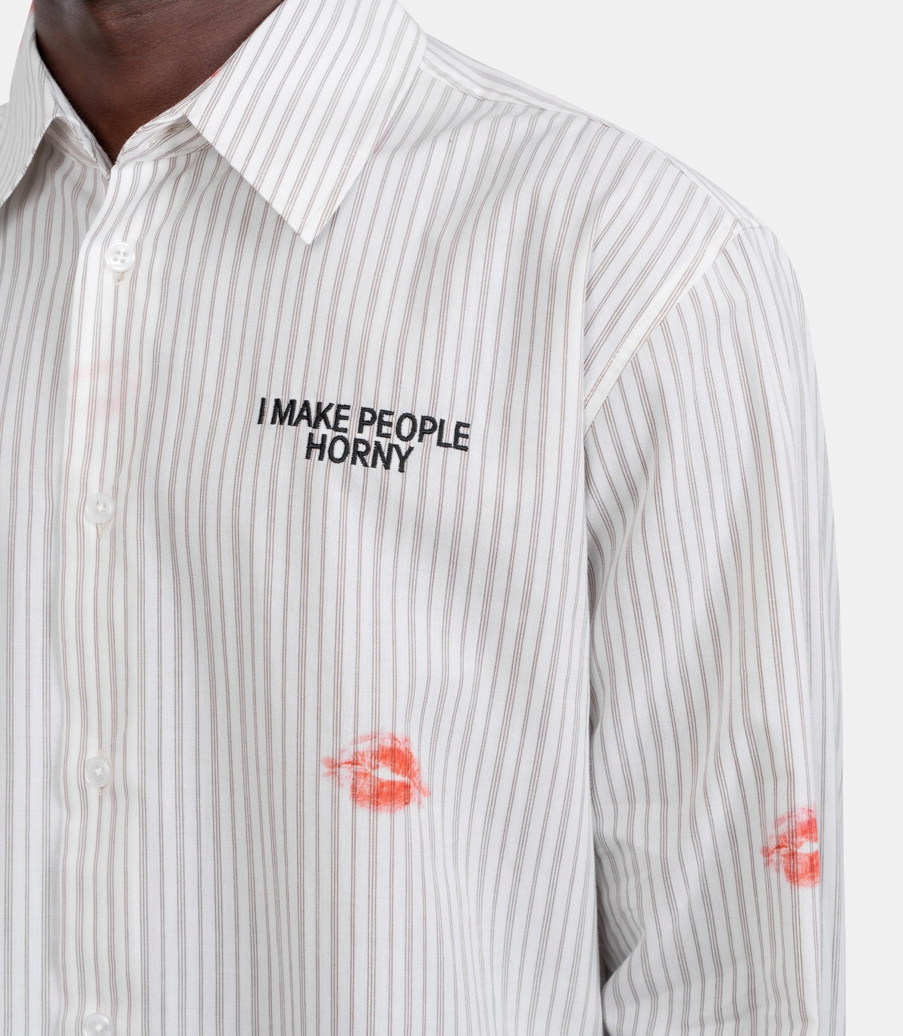 Chemise business sensual - SS26LSS0201-stripe-S - Carne bollente