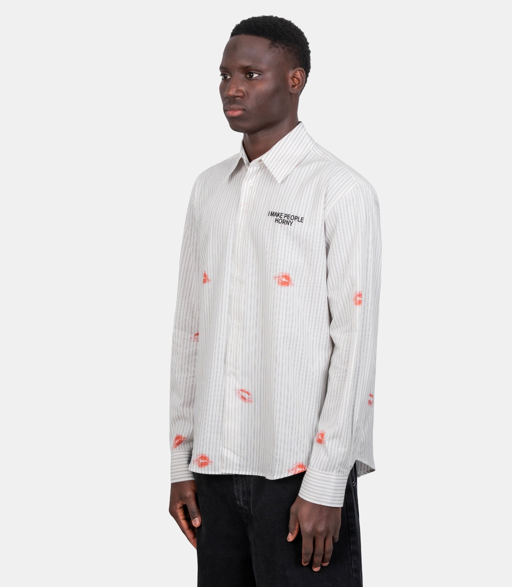 Chemise business sensual - SS26LSS0201-stripe-S - Carne bollente