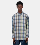 Chemise check super light - A25AS01LC - bluegreencheck - 4 - Auralee