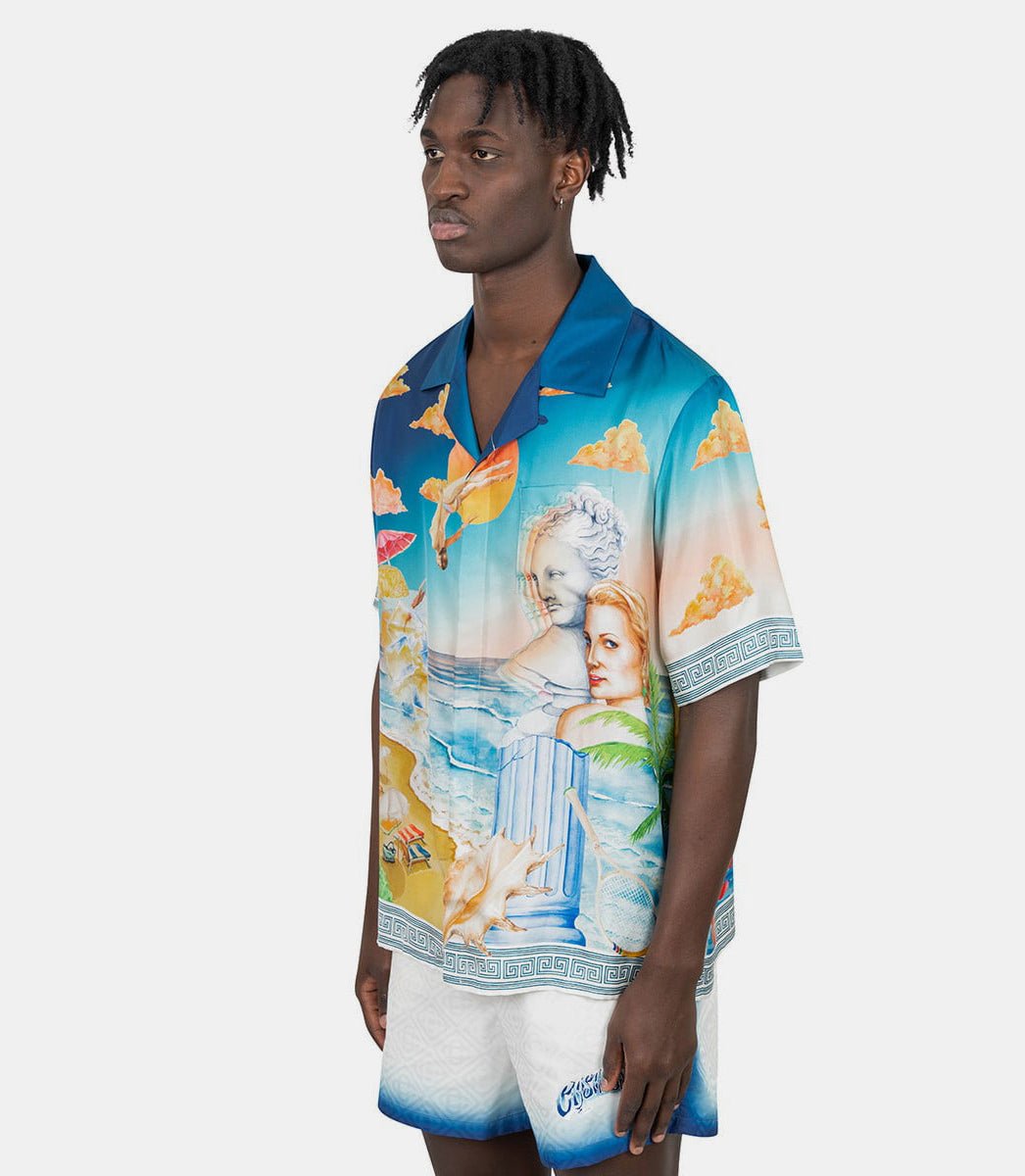 Chemise col cubain manches courtesU - MPS25 - SH - 003 - 05 - MCasablanca