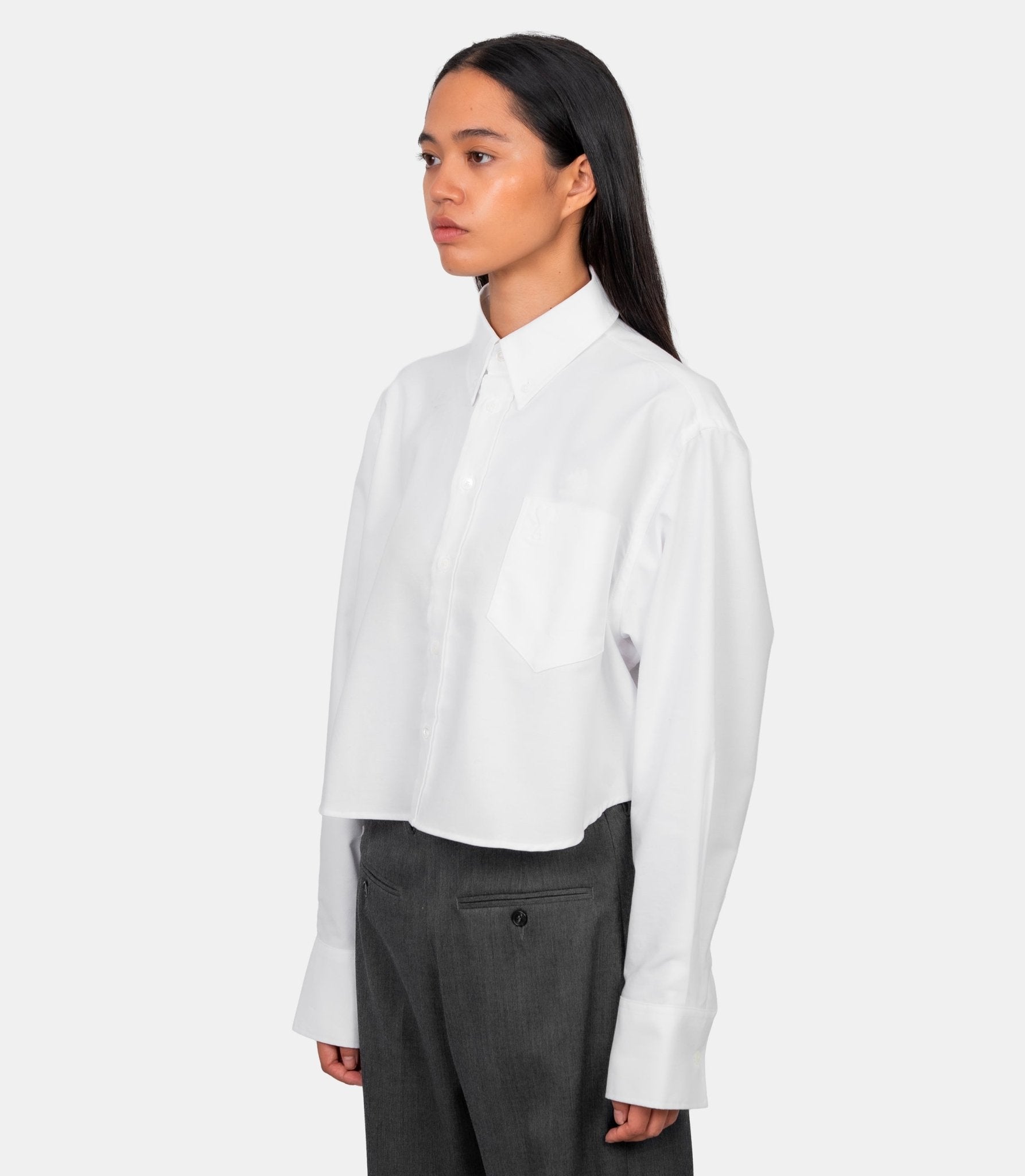 Chemise croppée oversize ami de coeur - FSH770.CO0031-168-34 - Ami paris