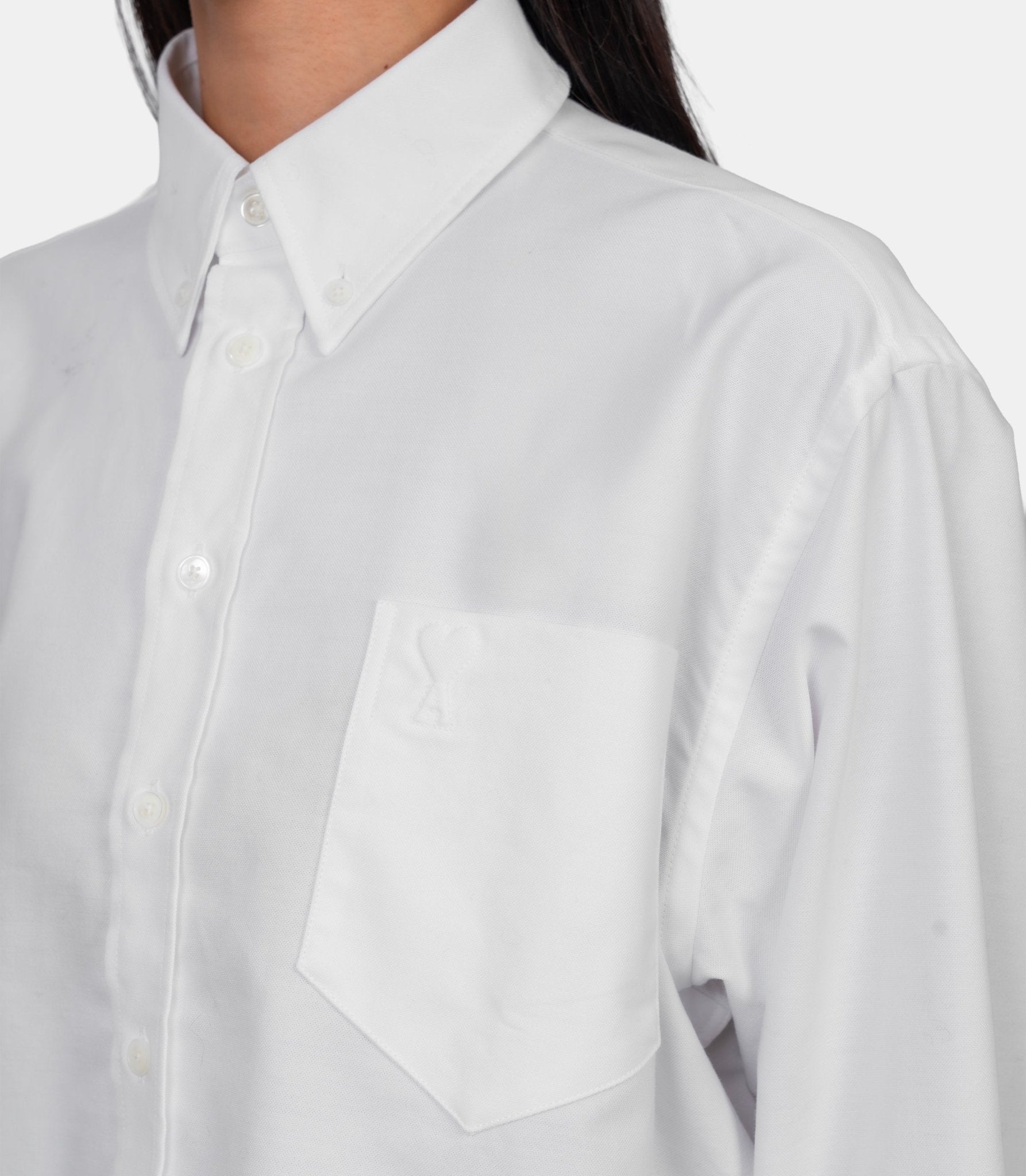 Chemise croppée oversize ami de coeur - FSH770.CO0031-168-34 - Ami paris