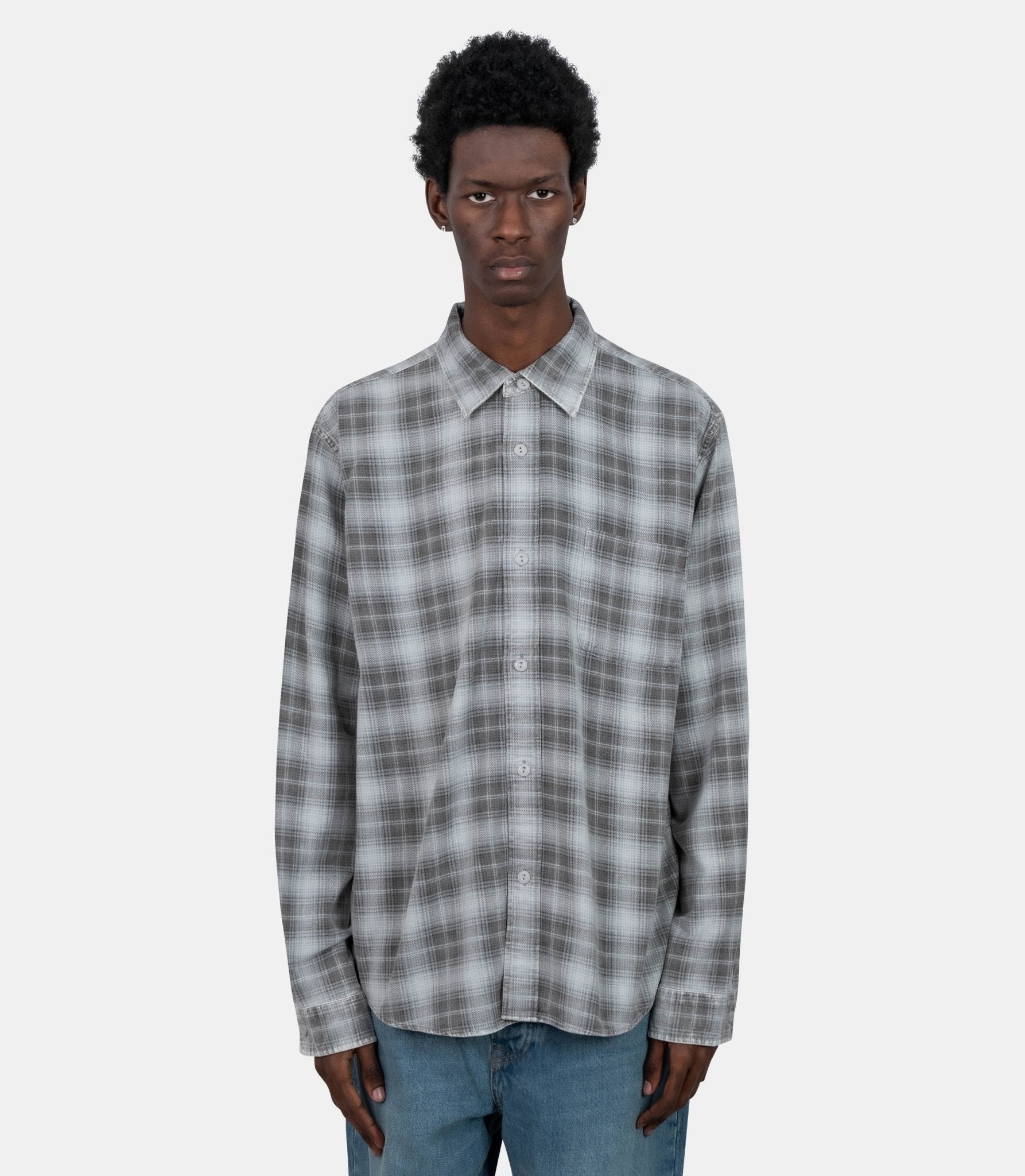 Chemise dax plaid - 1110375-brown-S - Stüssy