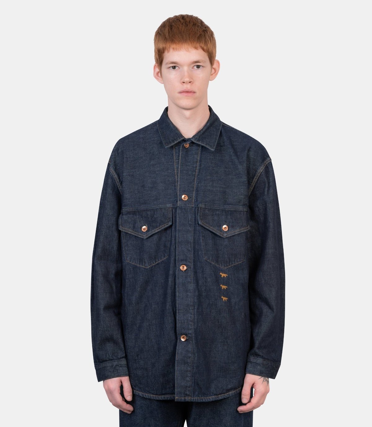 Chemise denim x kuro-990013-0603-S-Maison kitsuné
