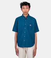 Chemise dot button b.d. - DT-B0337-DUG-LIGHT-INDIGO-38 - Danton