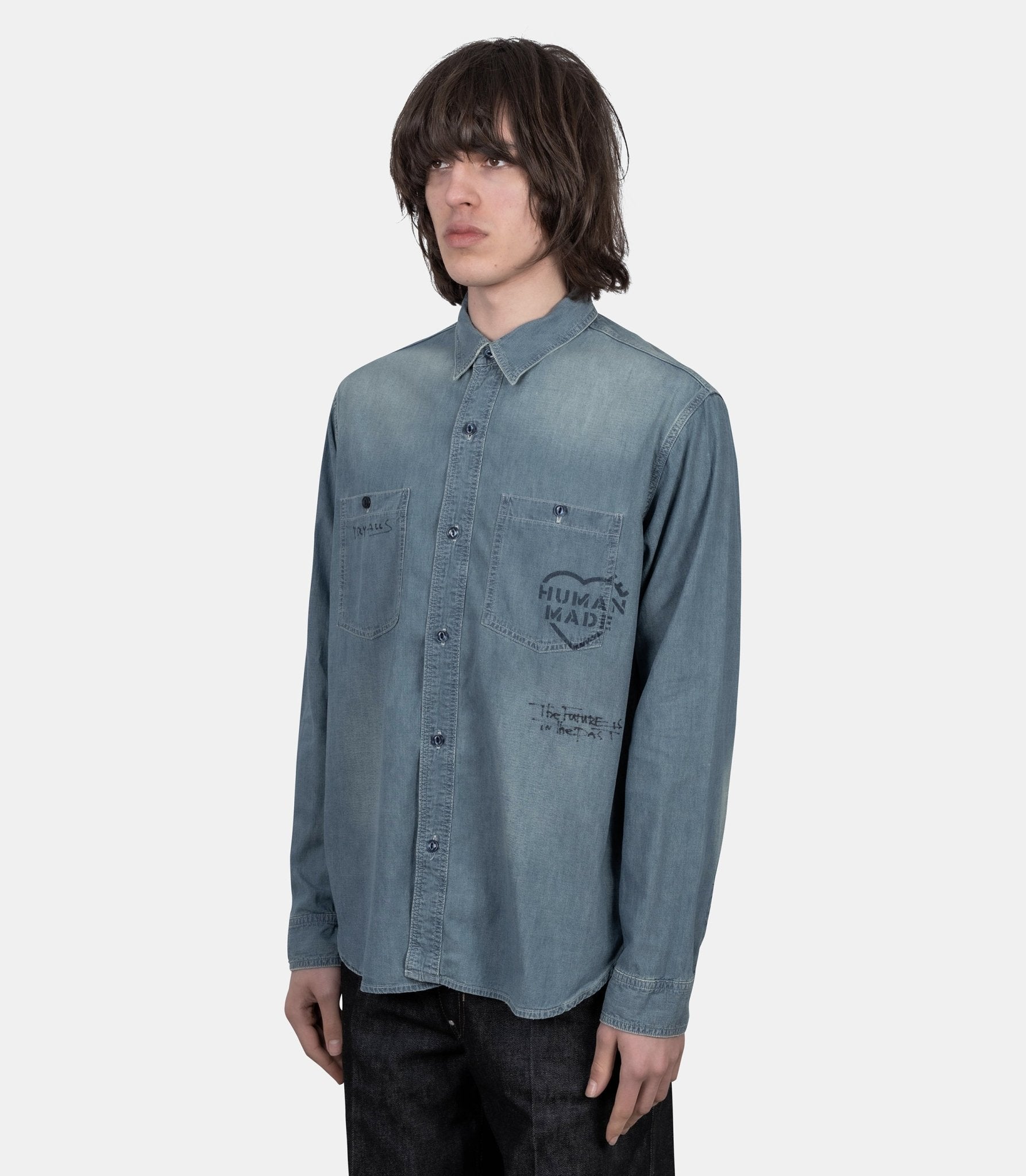 Chemise en chambray - HM31SH006BL-M - Human made