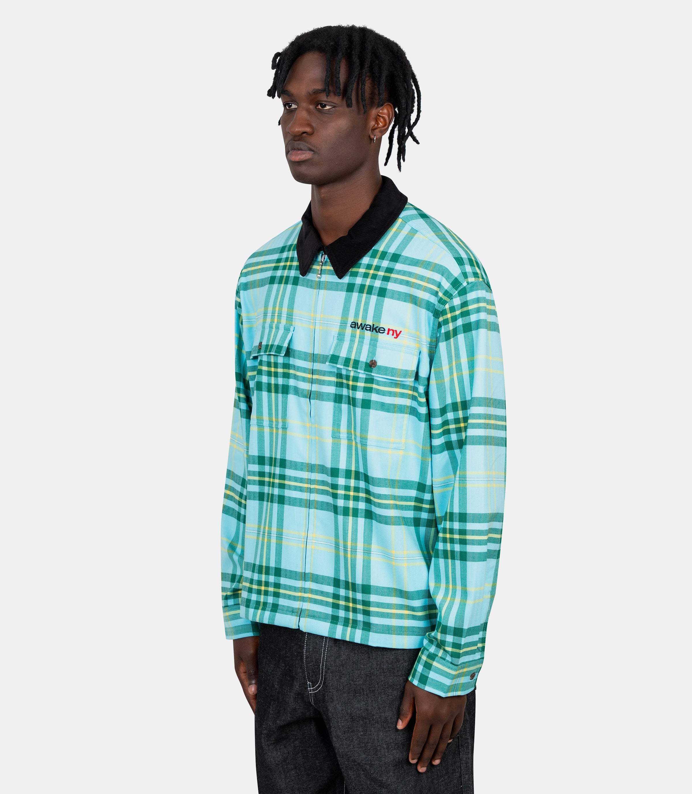 Chemise en flanelle à carreaux - AWK - SP25 - TP003 - BR - S - Awake ny