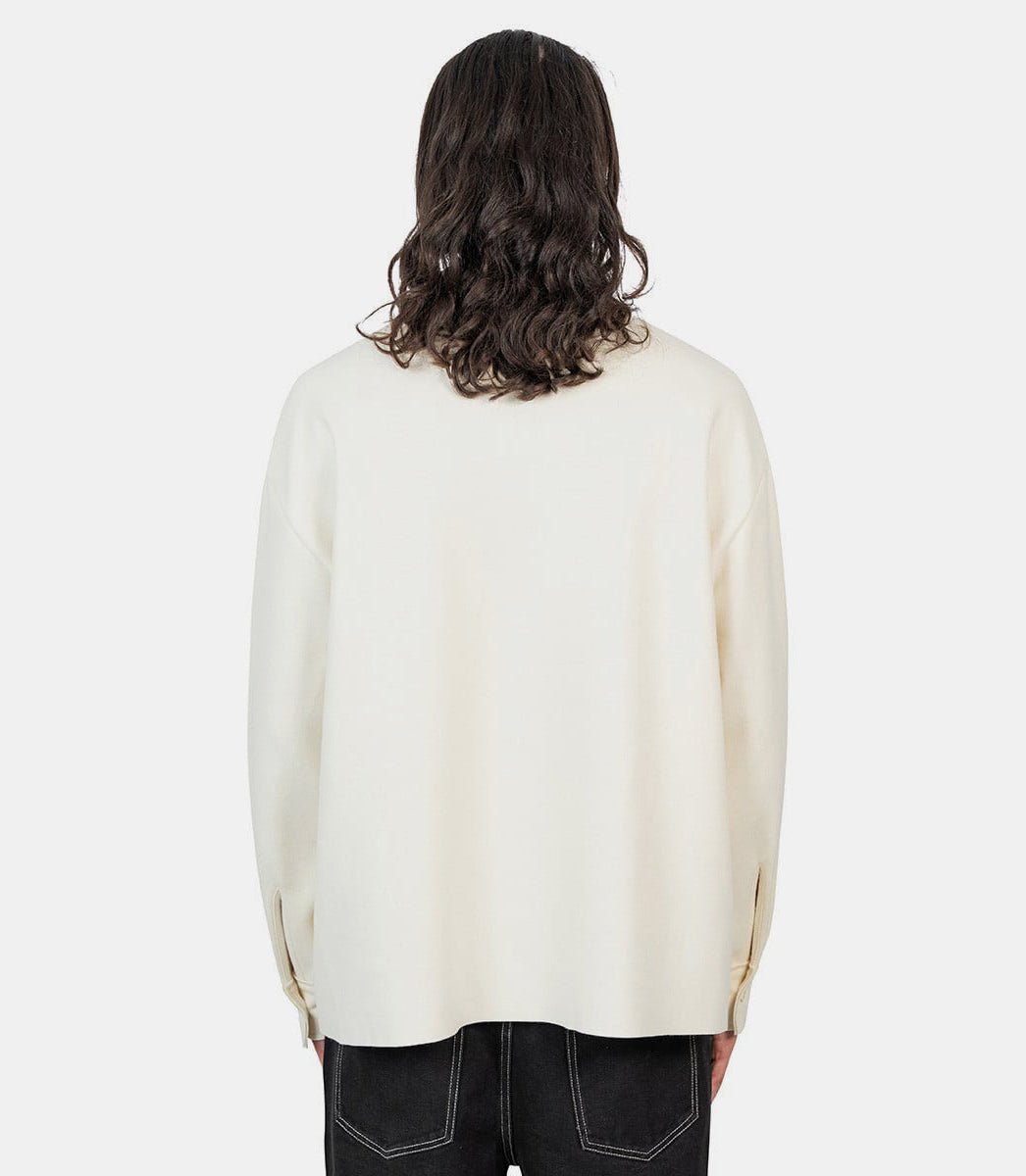 Chemise en laine compacte beigeJ47DL0152J20212 - 105 - FW24 - 48Jil sander