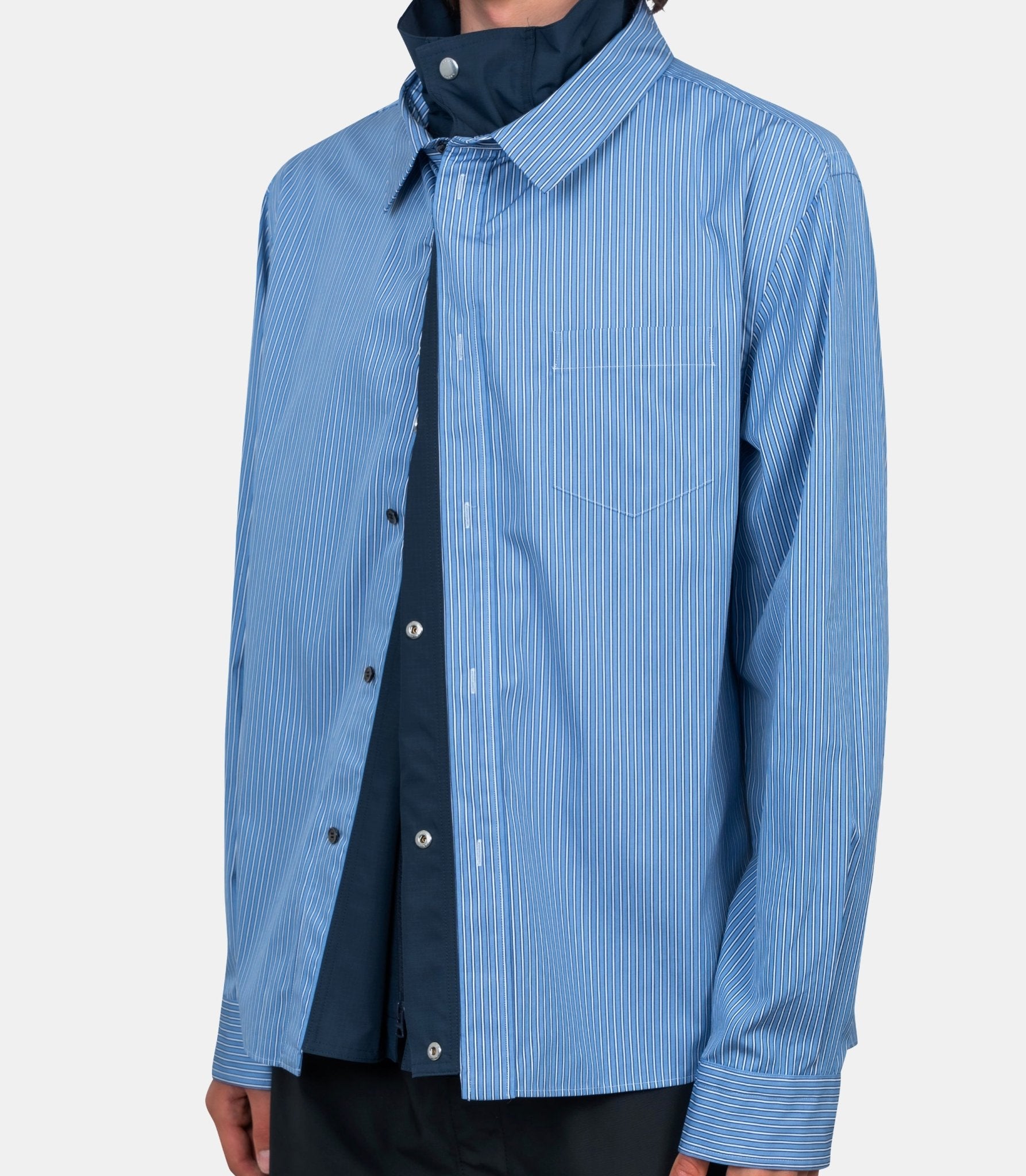 Chemise en popeline - 25 - 03778M - 421 - 2 - Sacai