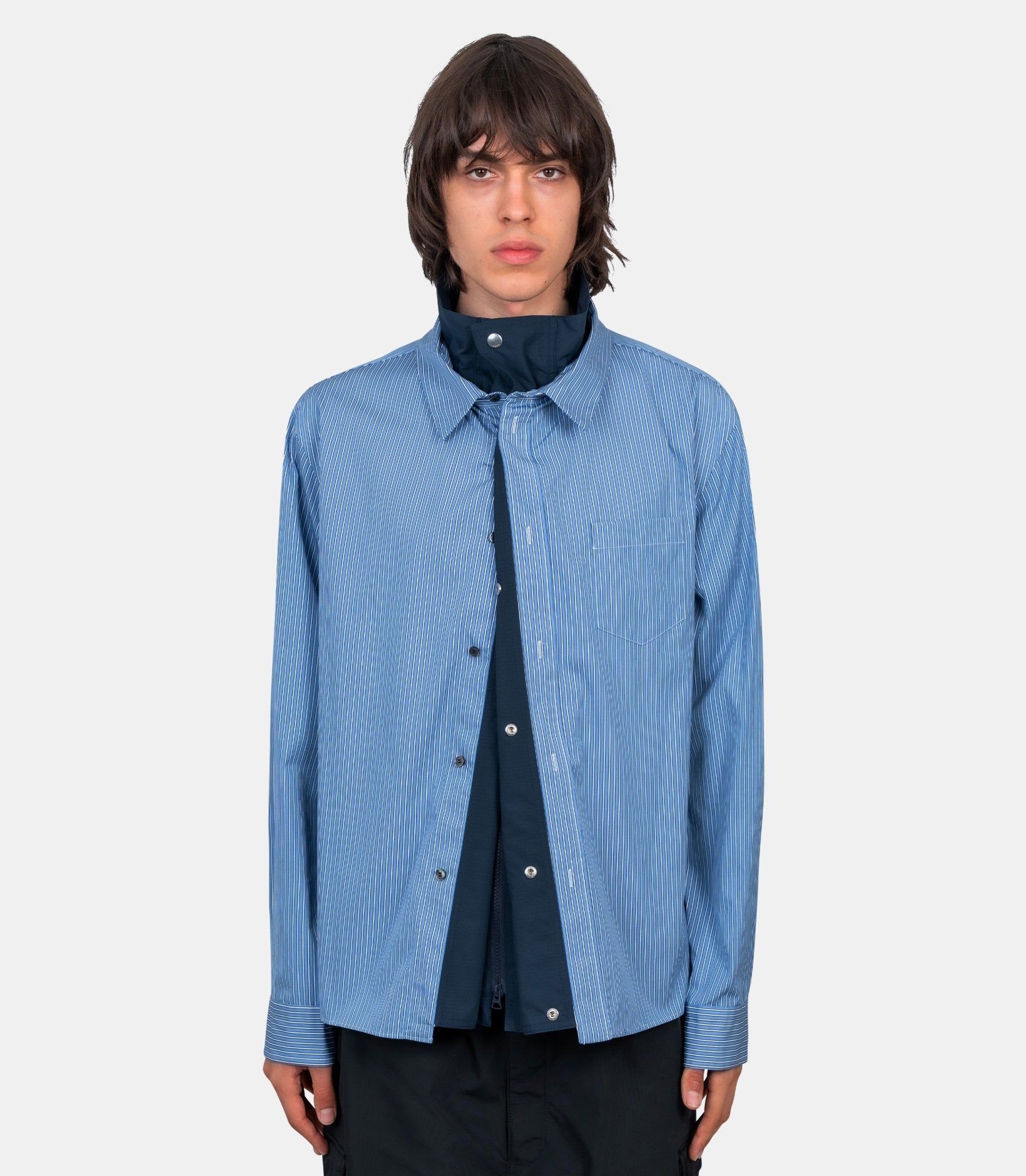 Chemise en popeline - 25 - 03778M - 421 - 2 - Sacai