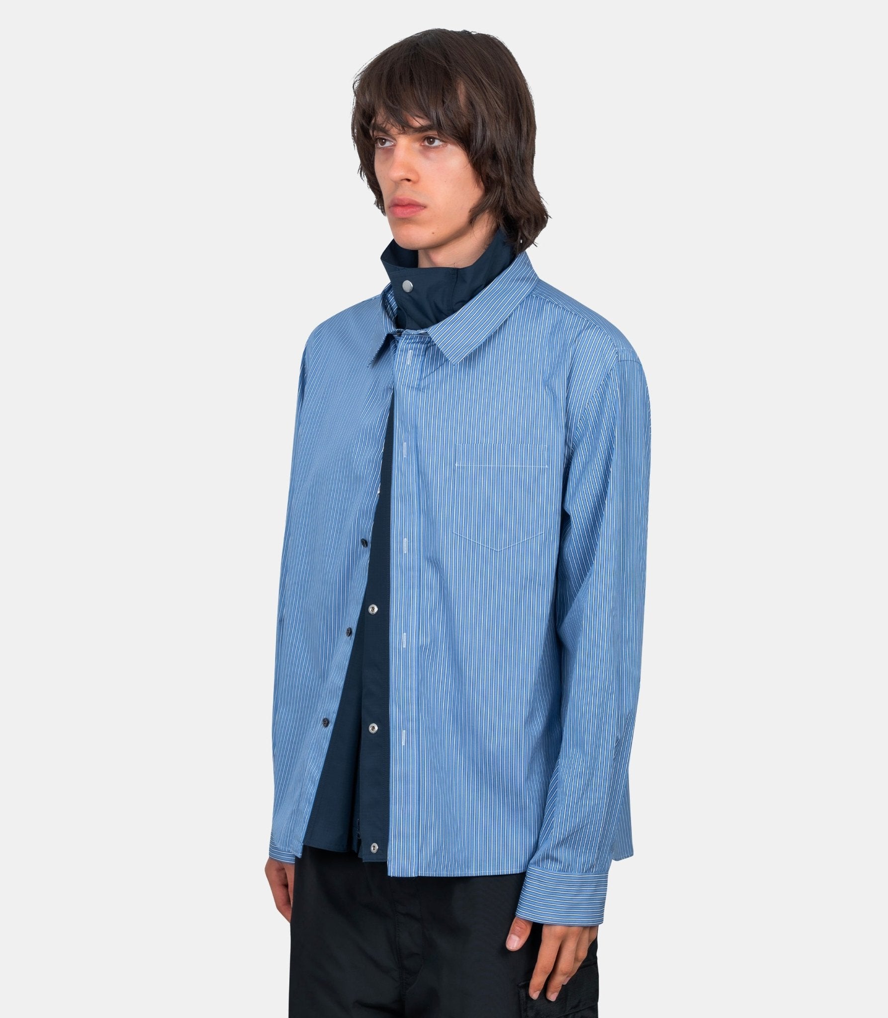 Chemise en popeline - 25 - 03778M - 421 - 2 - Sacai