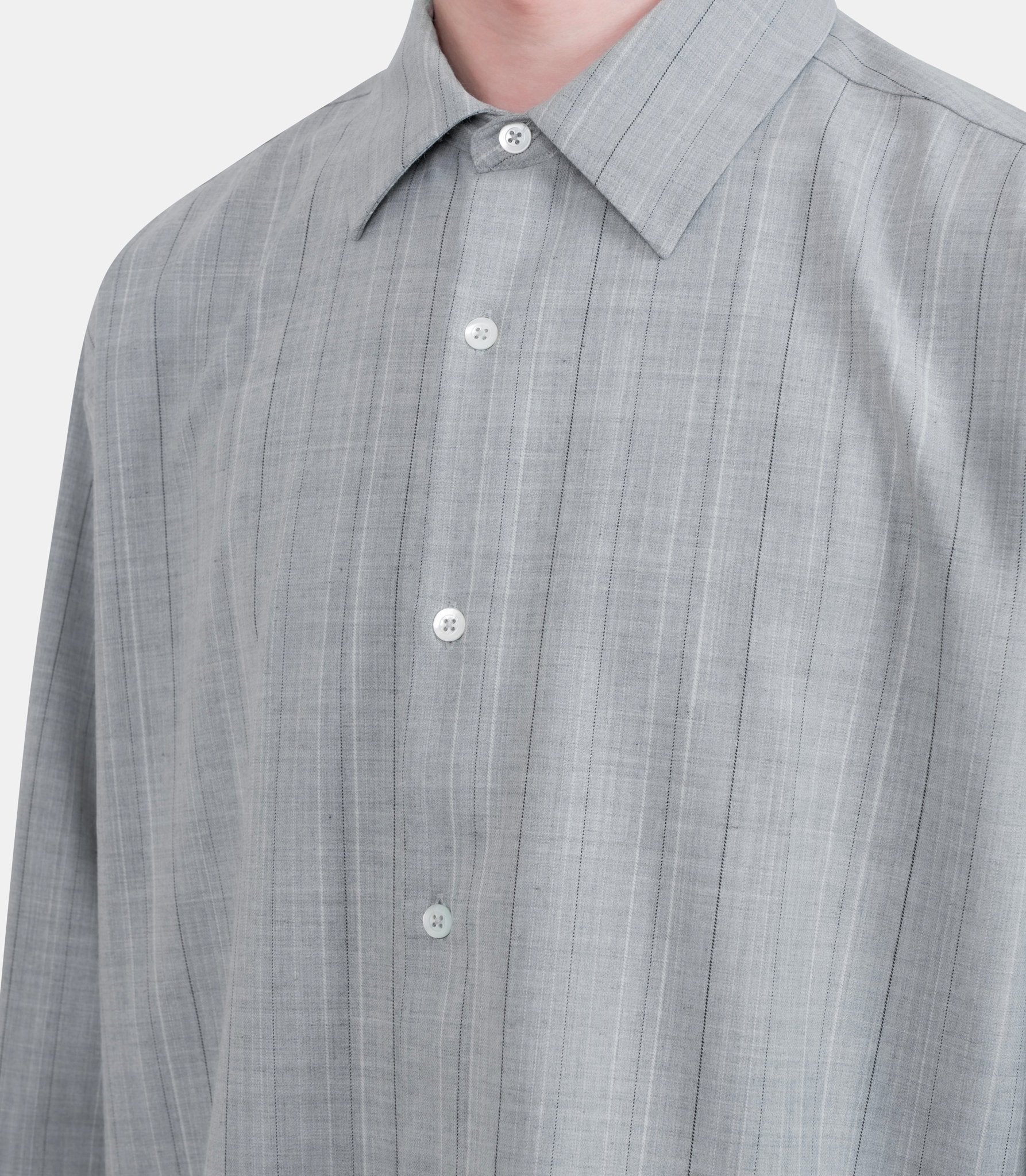 Chemise find - LIGHTGREYSTRIPE-S - Vous décidez