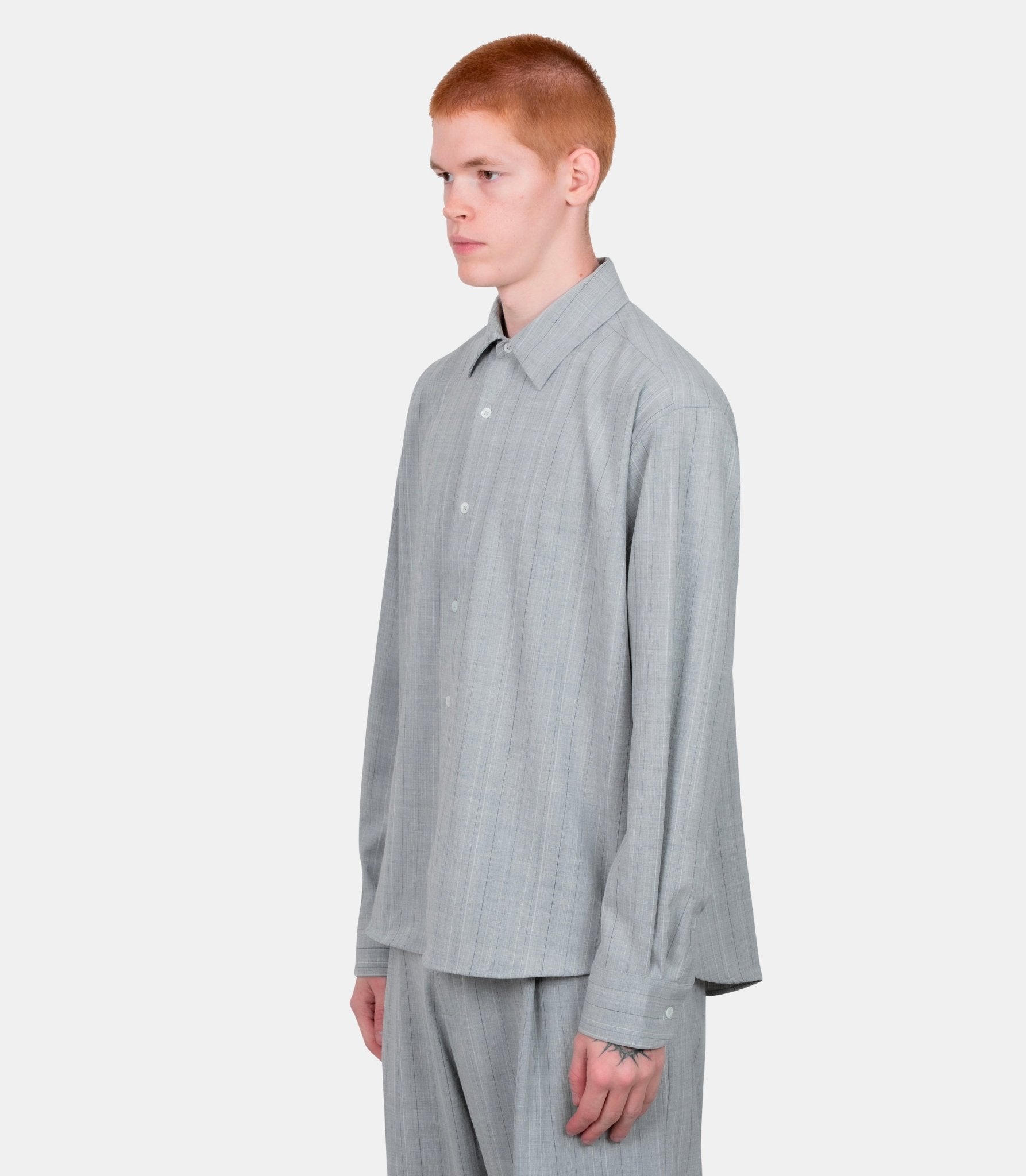 Chemise find - LIGHTGREYSTRIPE-S - Vous décidez