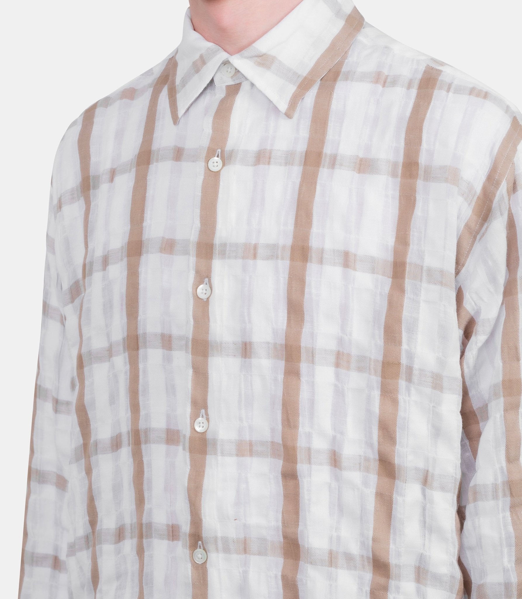 Chemise find - WHITE/SANDCHECK-S - Vous décidez