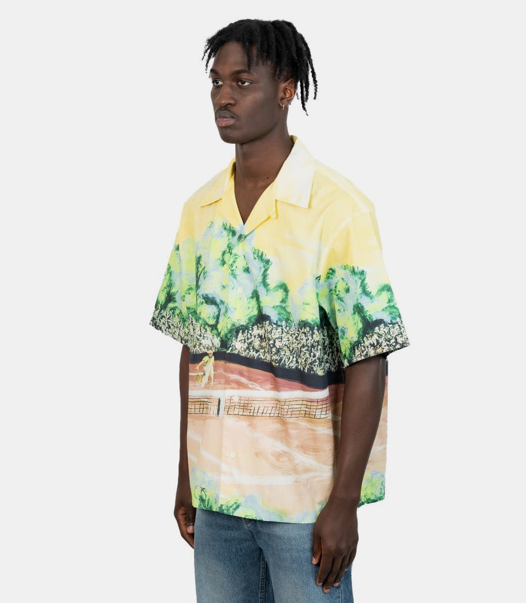 Chemise graphique ss - CH7469 - WH3 - S - Lacoste runway collection
