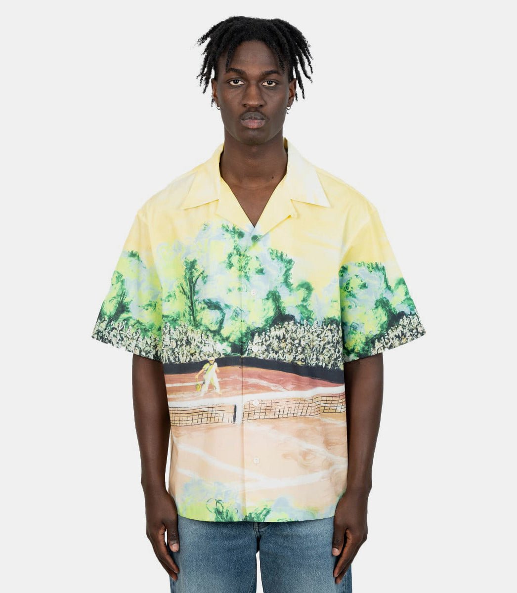 Chemise graphique ss - CH7469 - WH3 - S - Lacoste runway collection