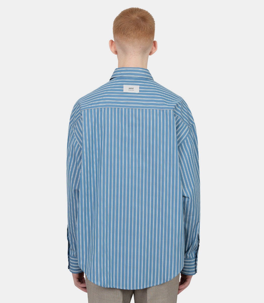 Chemise rayée boxyHSH191 - CO0108 - 4505 - 38Ami