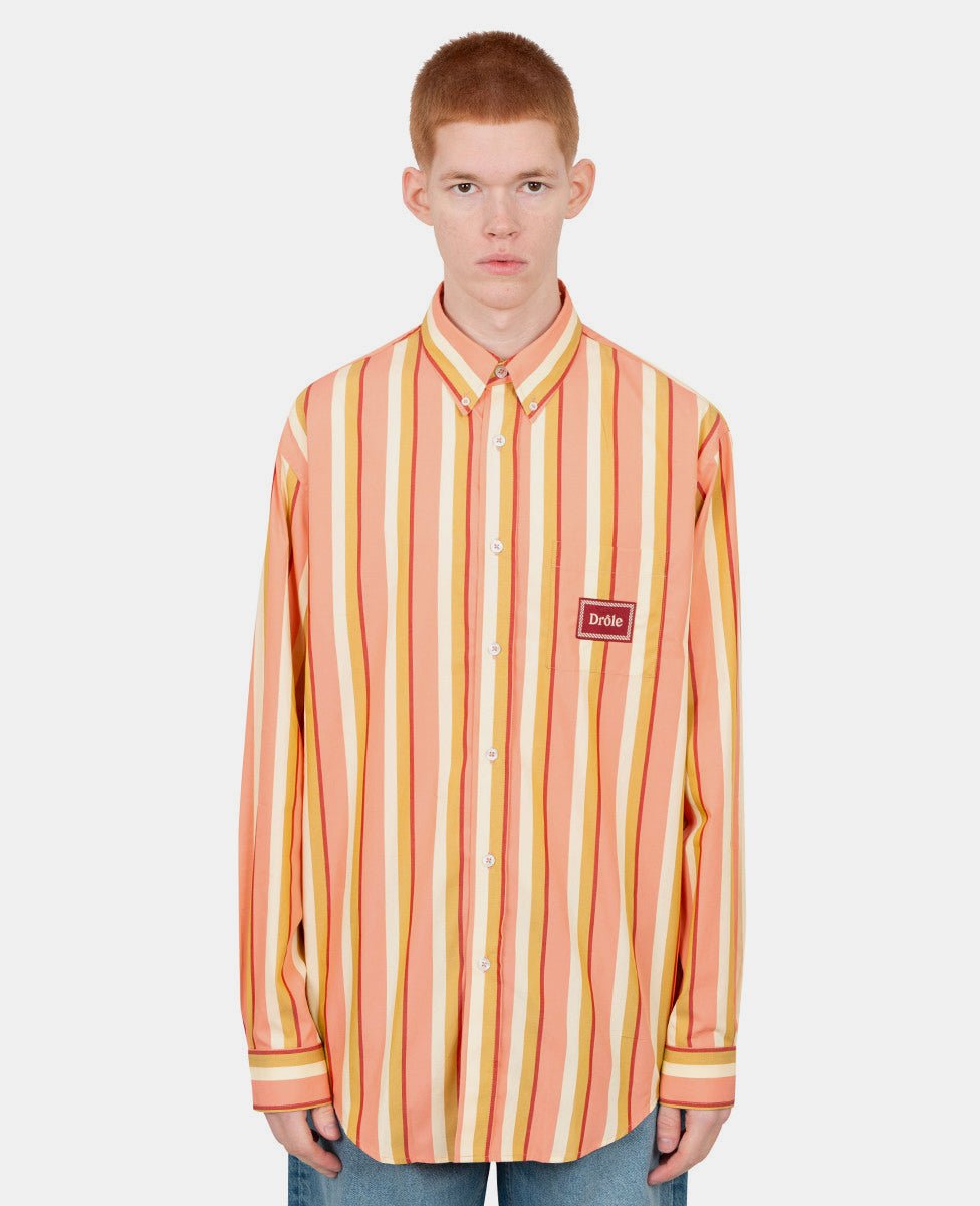 Chemise rayée - G - SH208 - CO117 - CR - M - Drôle de monsieur