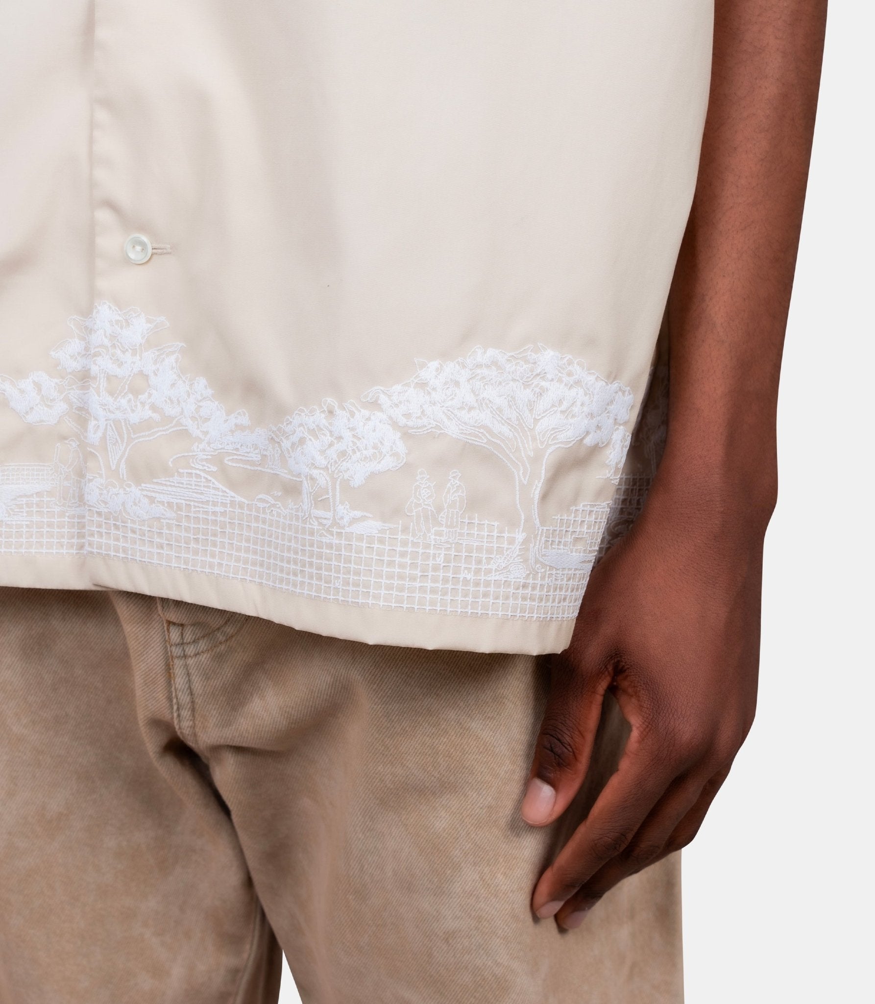 Chemise relaxed fit broderies - CH2461-OP-NAW-M - Lacoste