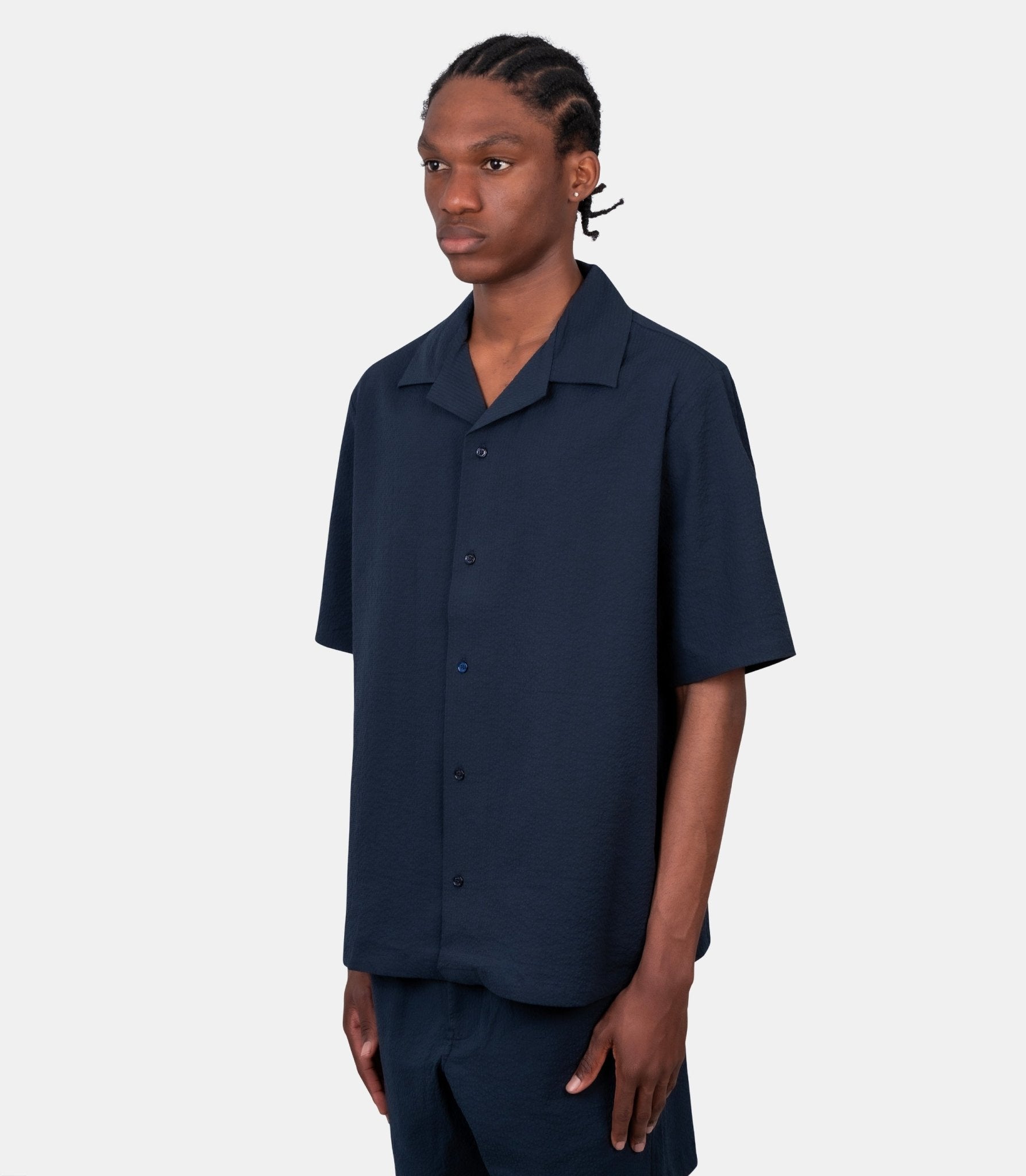 Chemise resort seersucker - QM00407WC5082-0413-S - Maison kitsuné