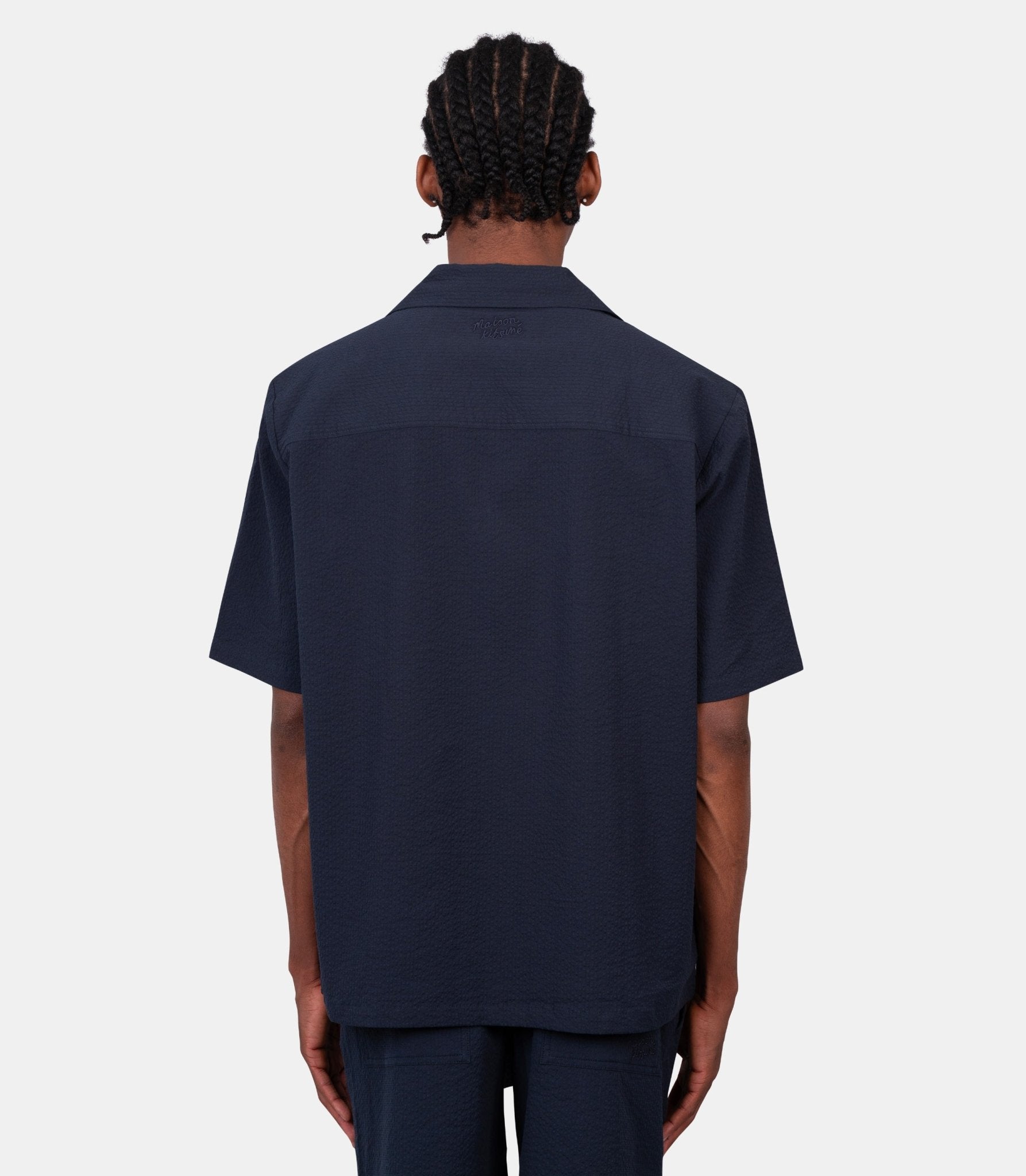 Chemise resort seersucker - QM00407WC5082-0413-S - Maison kitsuné