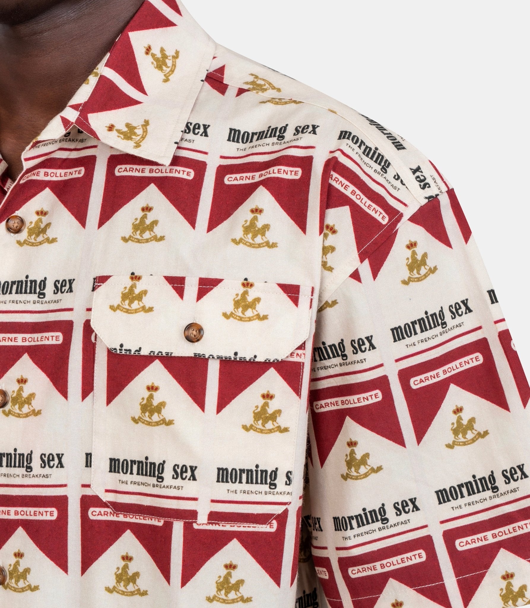 Chemise smoking hot - SS26SSS0201-allover-S - Carne bollente