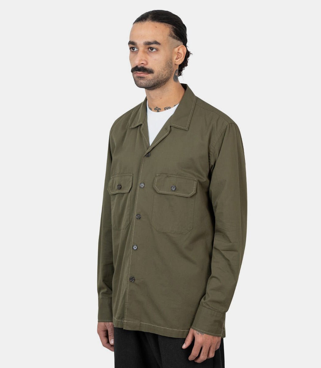 Chemise utilitaire l/s31552 - OLIVE - FW24 - SUniversal works.