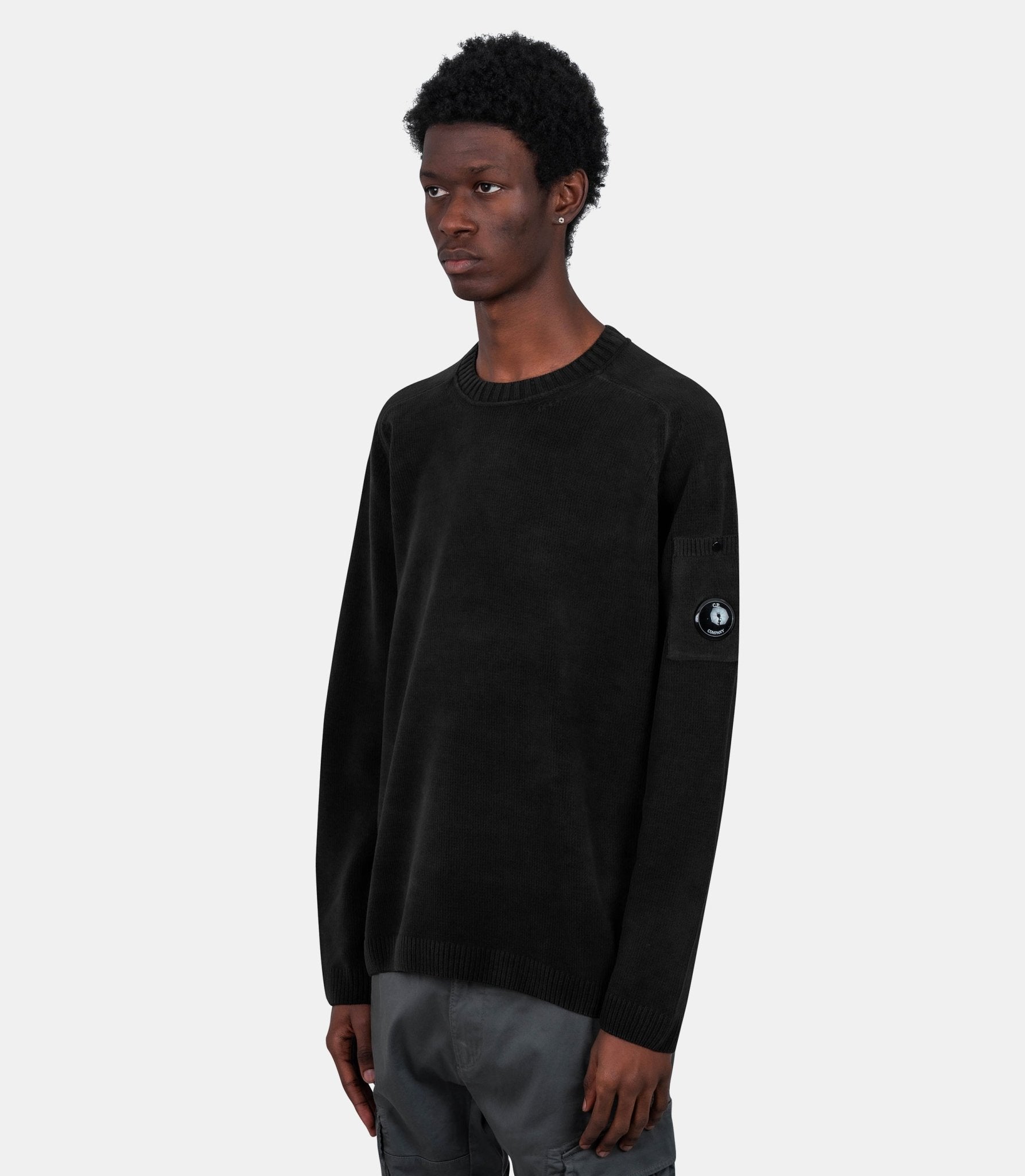 Crewneck chenille - 20CMKN117A-005687G-999-S - C.p. company