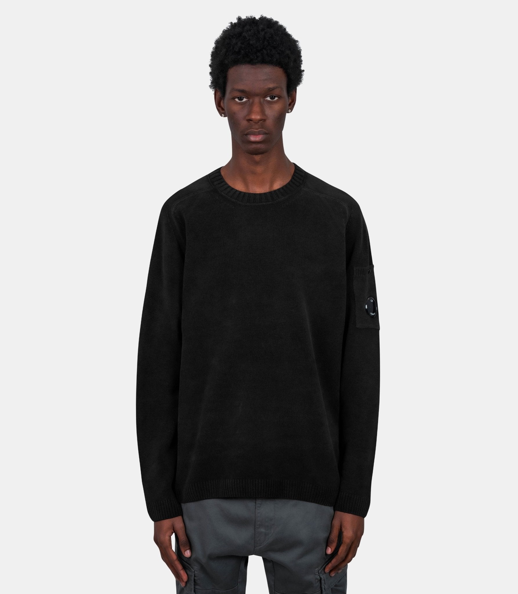 Crewneck chenille - 20CMKN117A-005687G-999-S - C.p. company