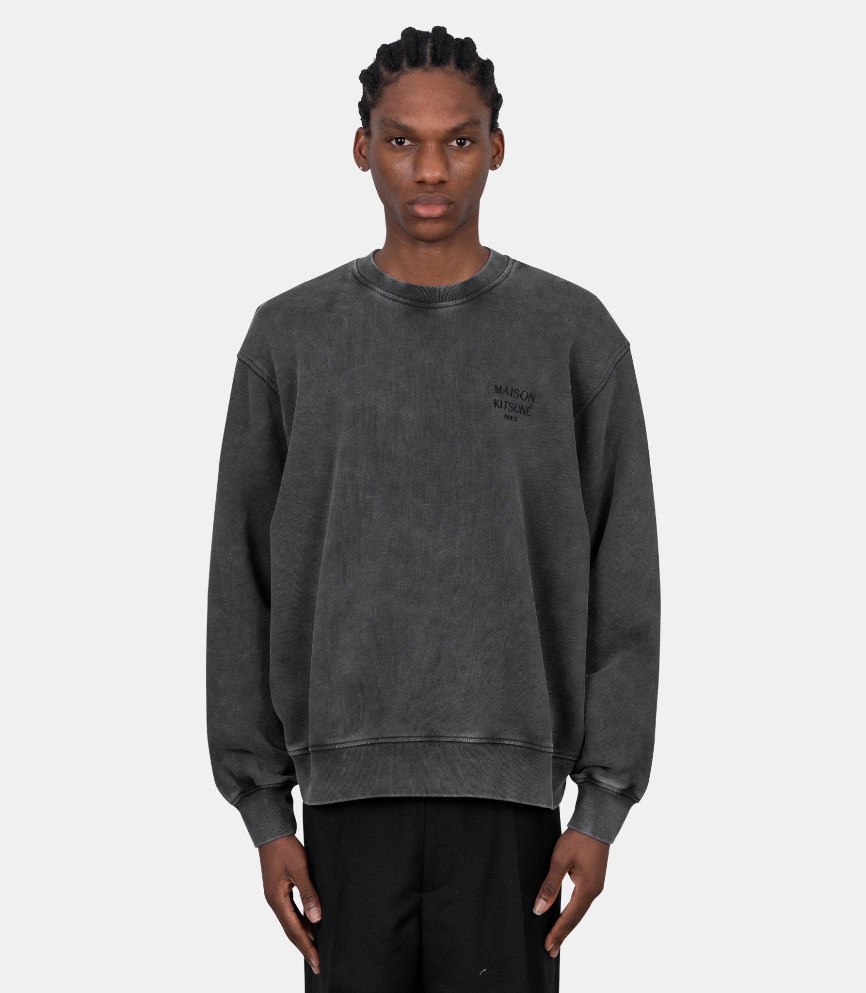 Crewneck relaxed faded gallery - QM00312KM0341-0519-S - Maison kitsuné