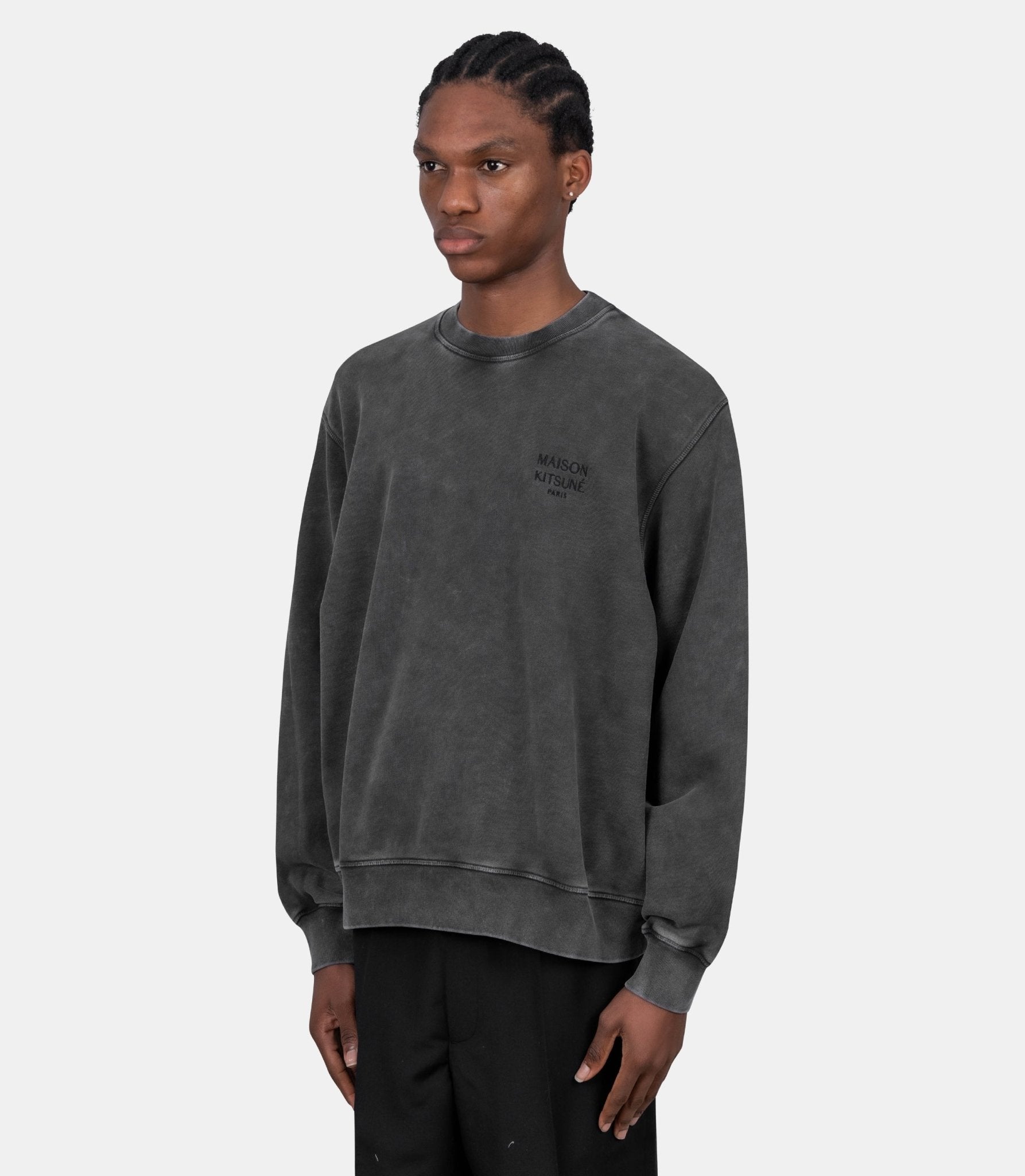 Crewneck relaxed faded gallery - QM00312KM0341-0519-S - Maison kitsuné