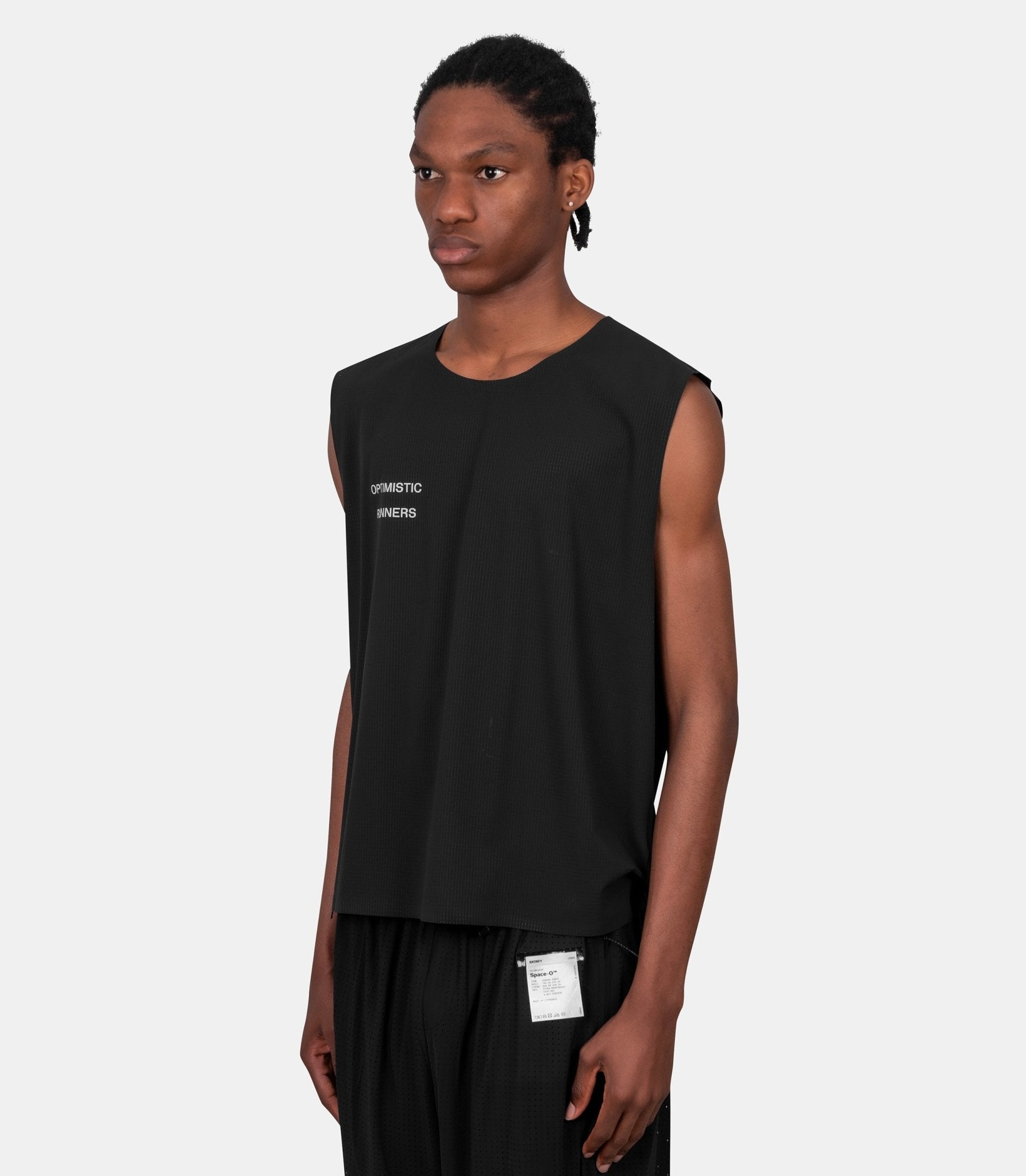 Débardeur crop perforated - PCT25BK-M - Optimistic runners