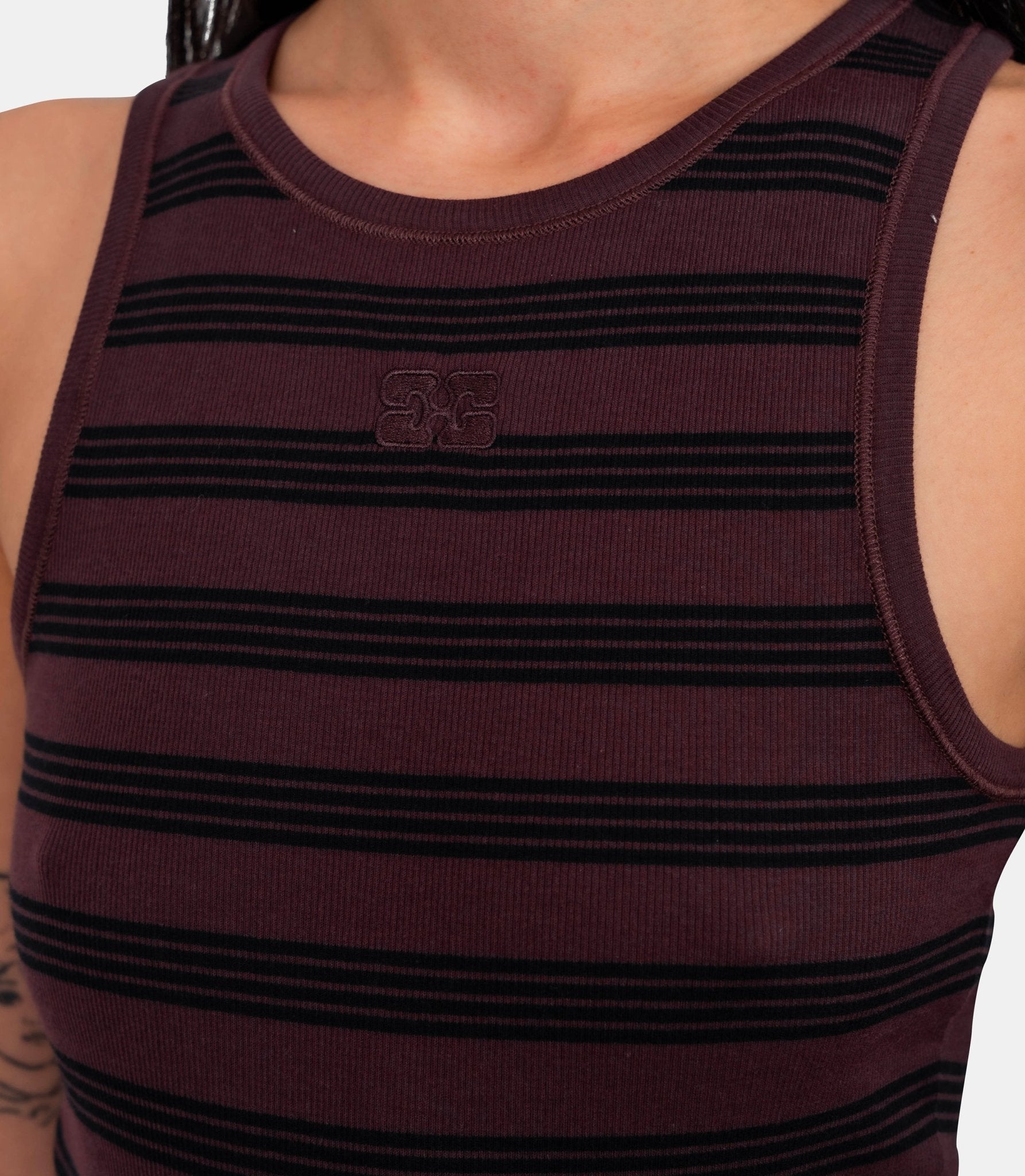 Débardeur soft cotton rib - A1050049-00B-XS - Ganni