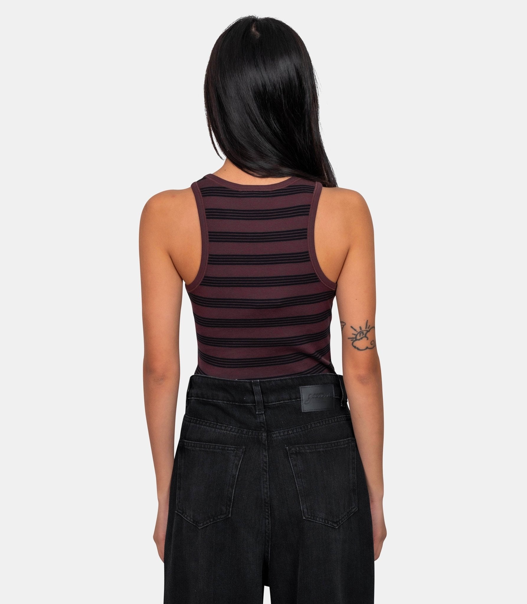 Débardeur soft cotton rib - A1050049-00B-XS - Ganni