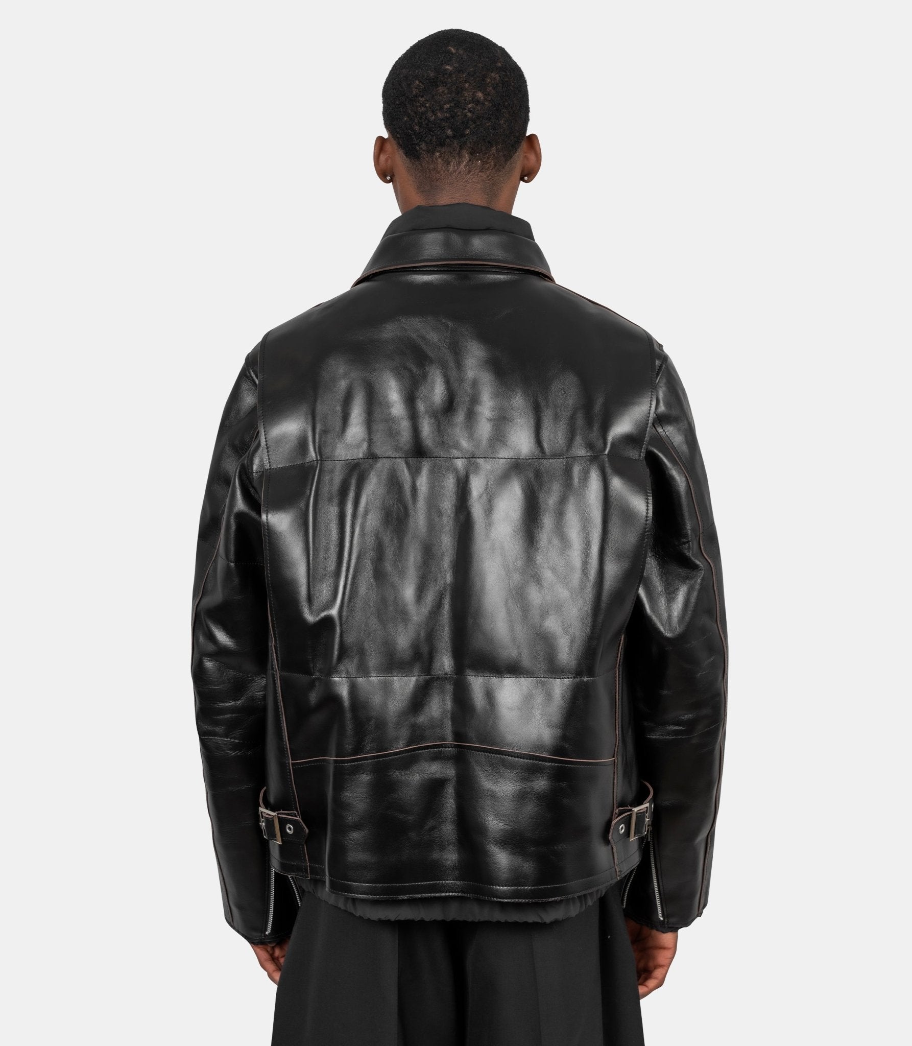 Doudoune en cuir-26-04119M-3-Sacai
