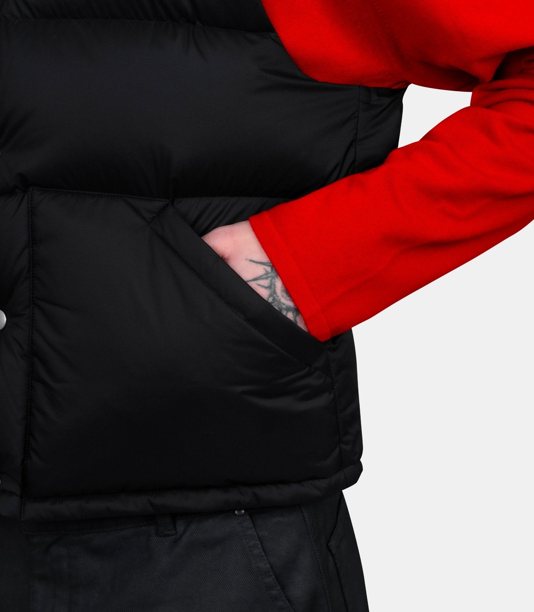 Doudoune sans manches super light nylon ripstop - A25AV02NL-black-4 - Auralee