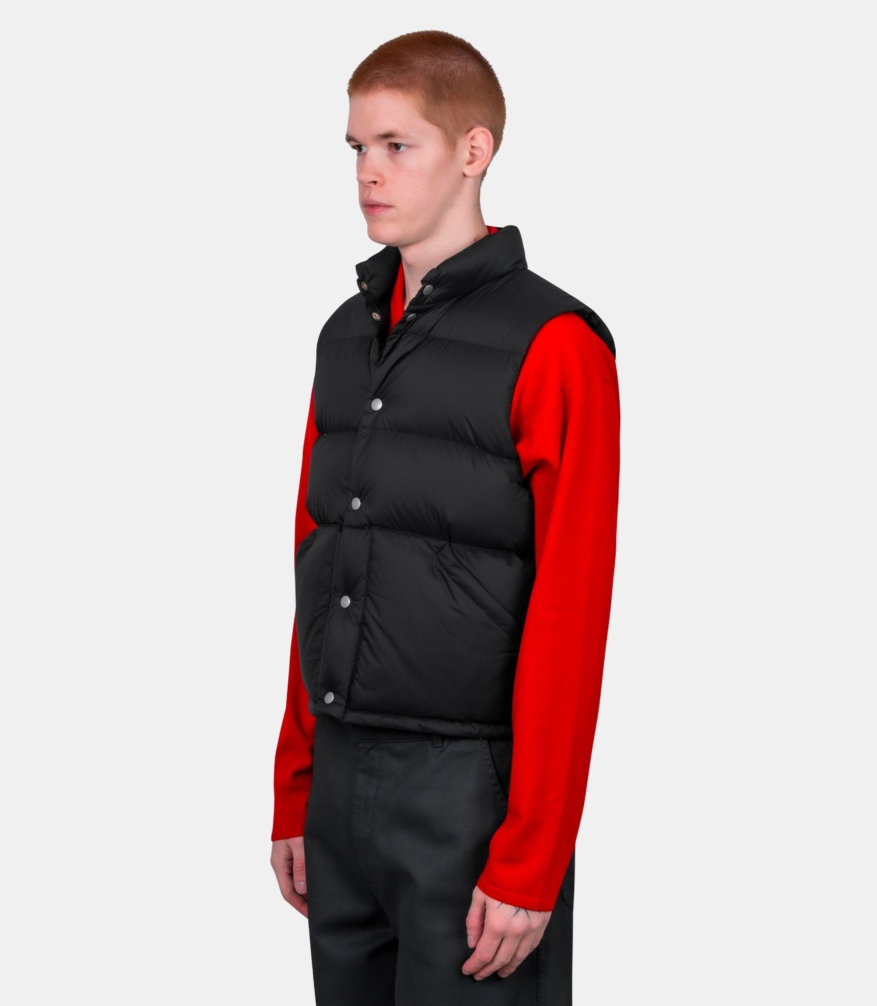 Doudoune sans manches super light nylon ripstop - A25AV02NL-black-4 - Auralee