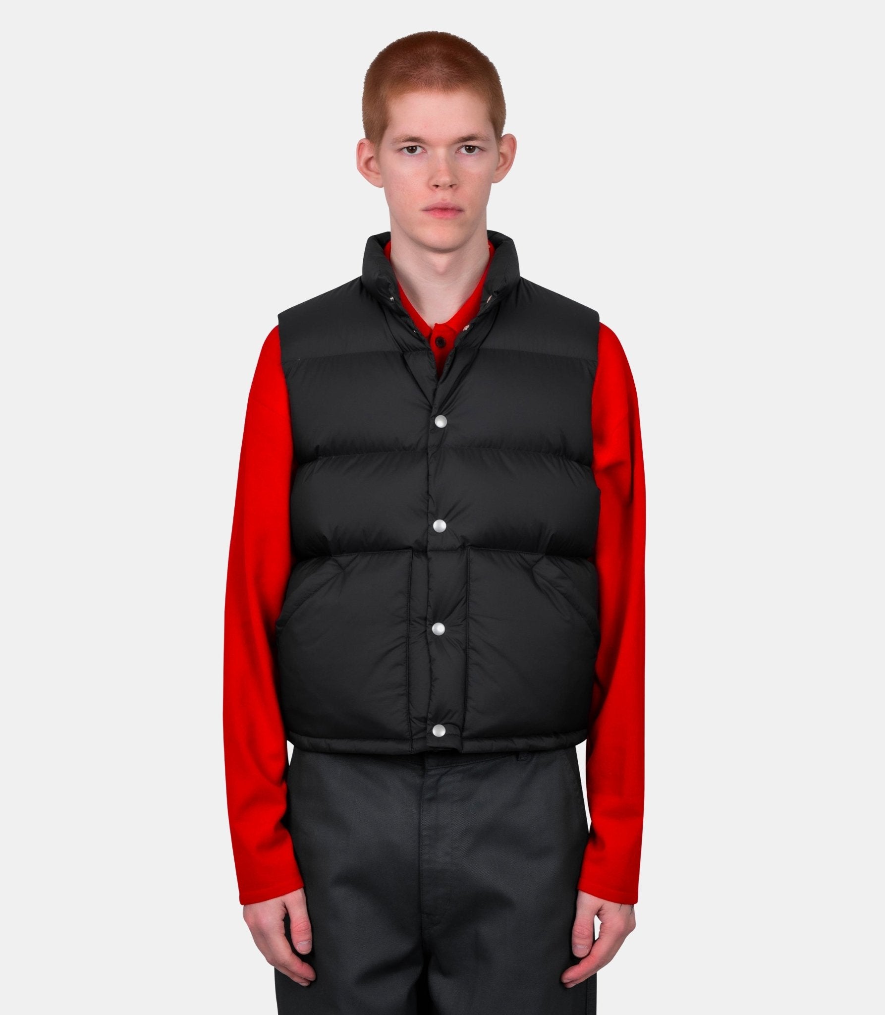 Doudoune sans manches super light nylon ripstop - A25AV02NL-black-4 - Auralee