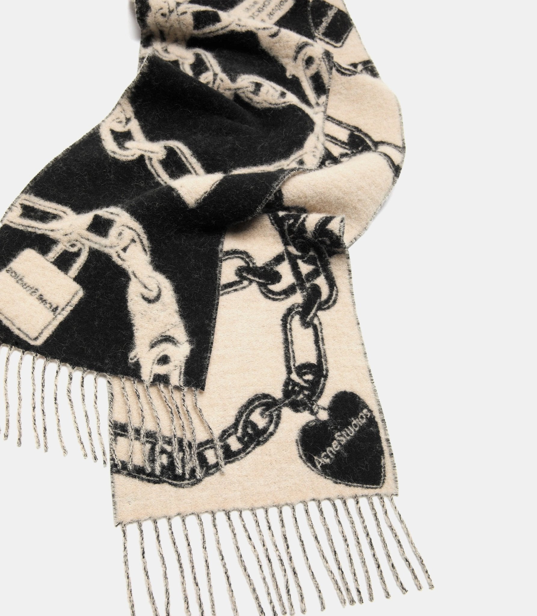 Écharpe en laine à franges - CA0413-AG0-OS - Acne Studios