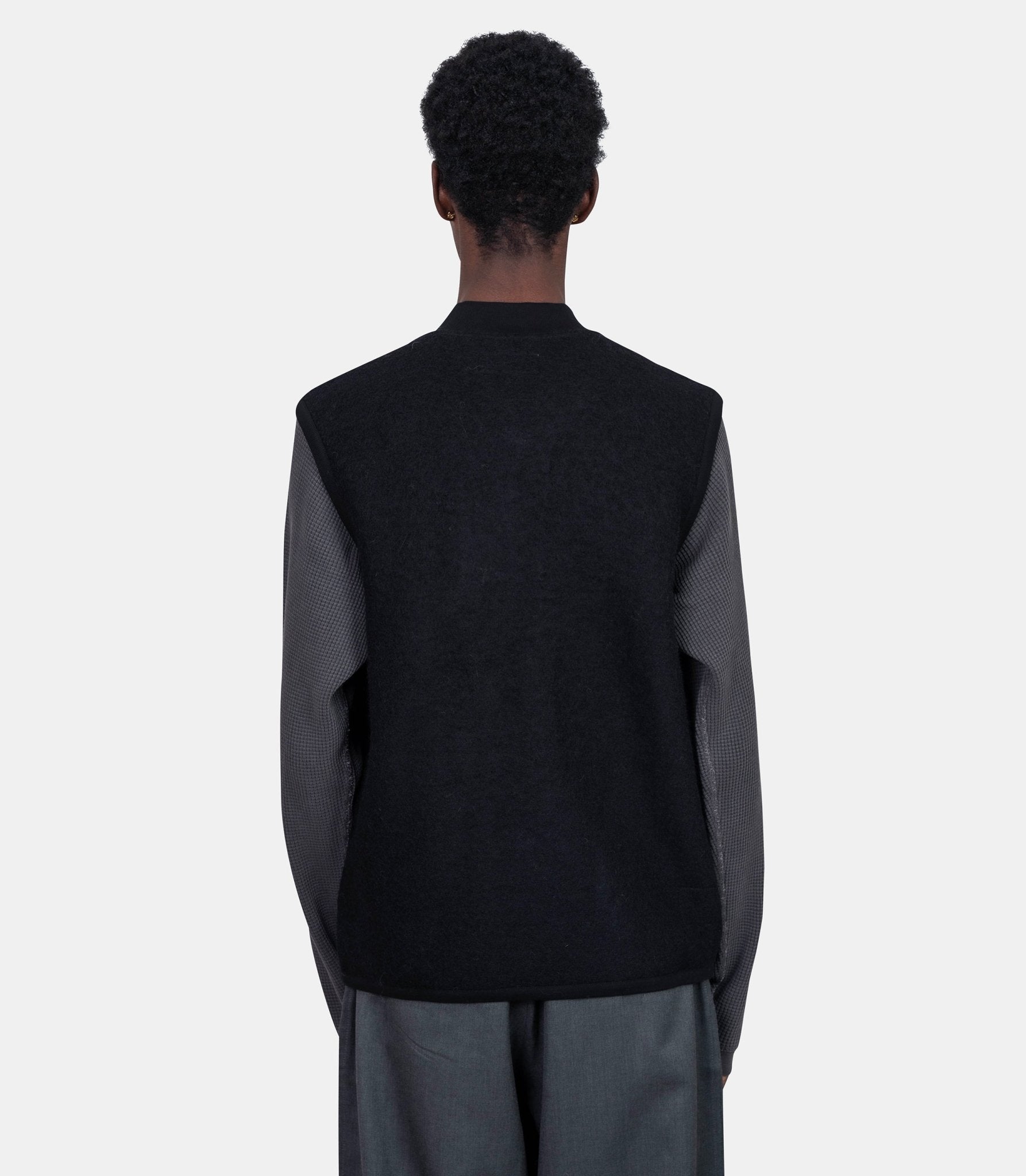 Gilet zip - 00015 - black - S - Universal works.