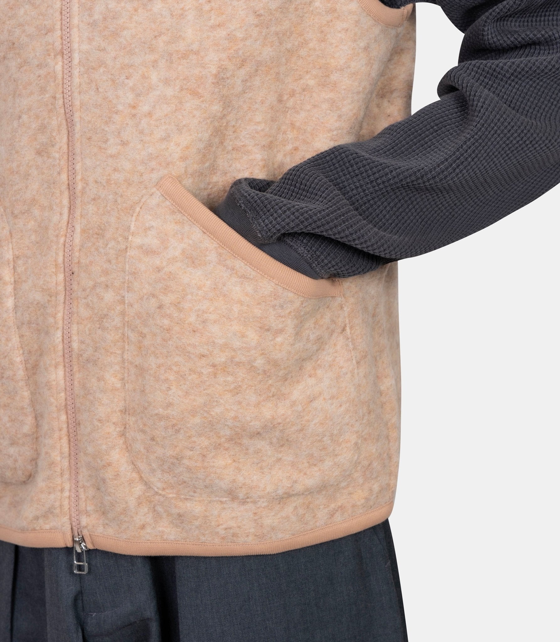 Gilet zip - 00015 - fawn - S - Universal works.