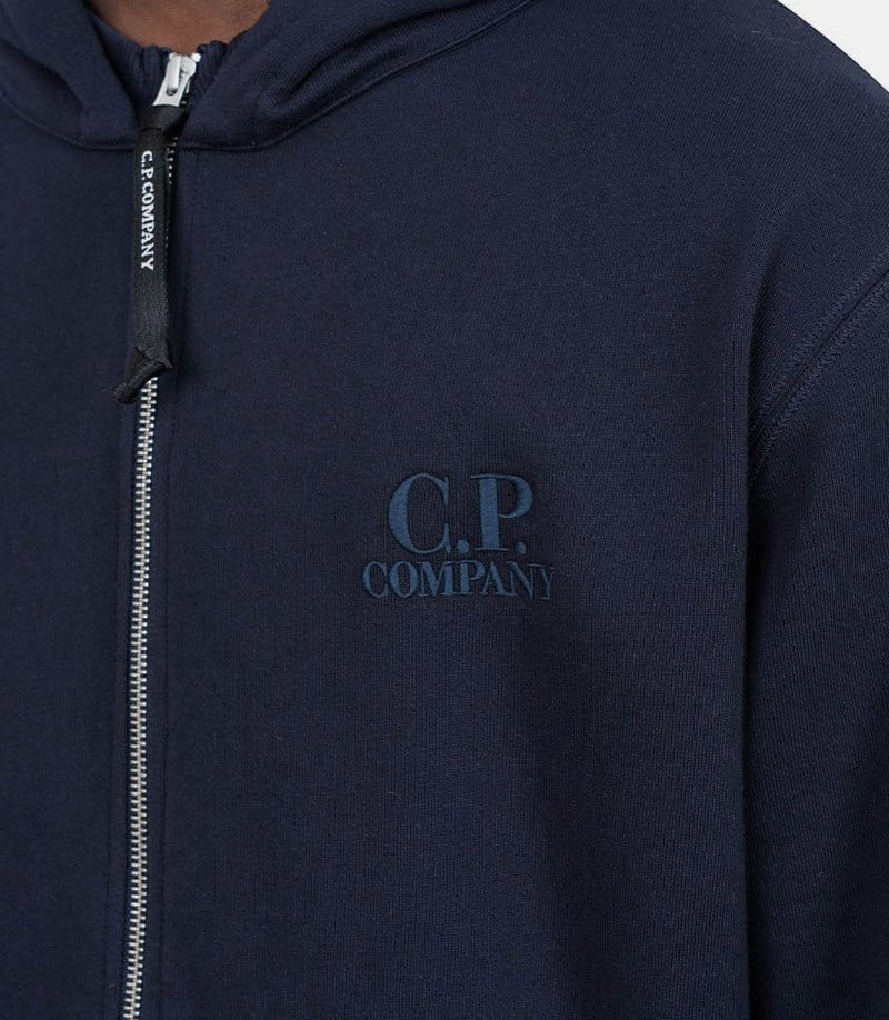 Hoodie à fermeture éclair avec logo en polaire18CMSS044A - 005086W - 888 - SC.p. company
