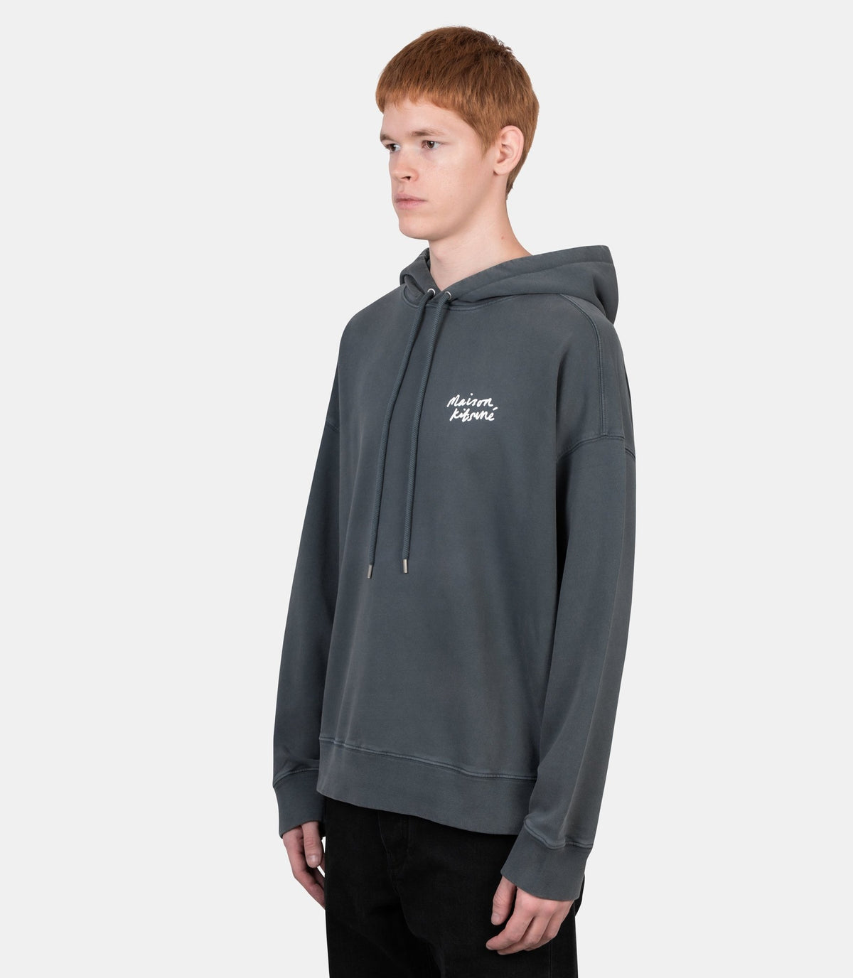 Hoodie délavé handwriting-MRMJH05KMBIT5-0612-S-Maison kitsuné