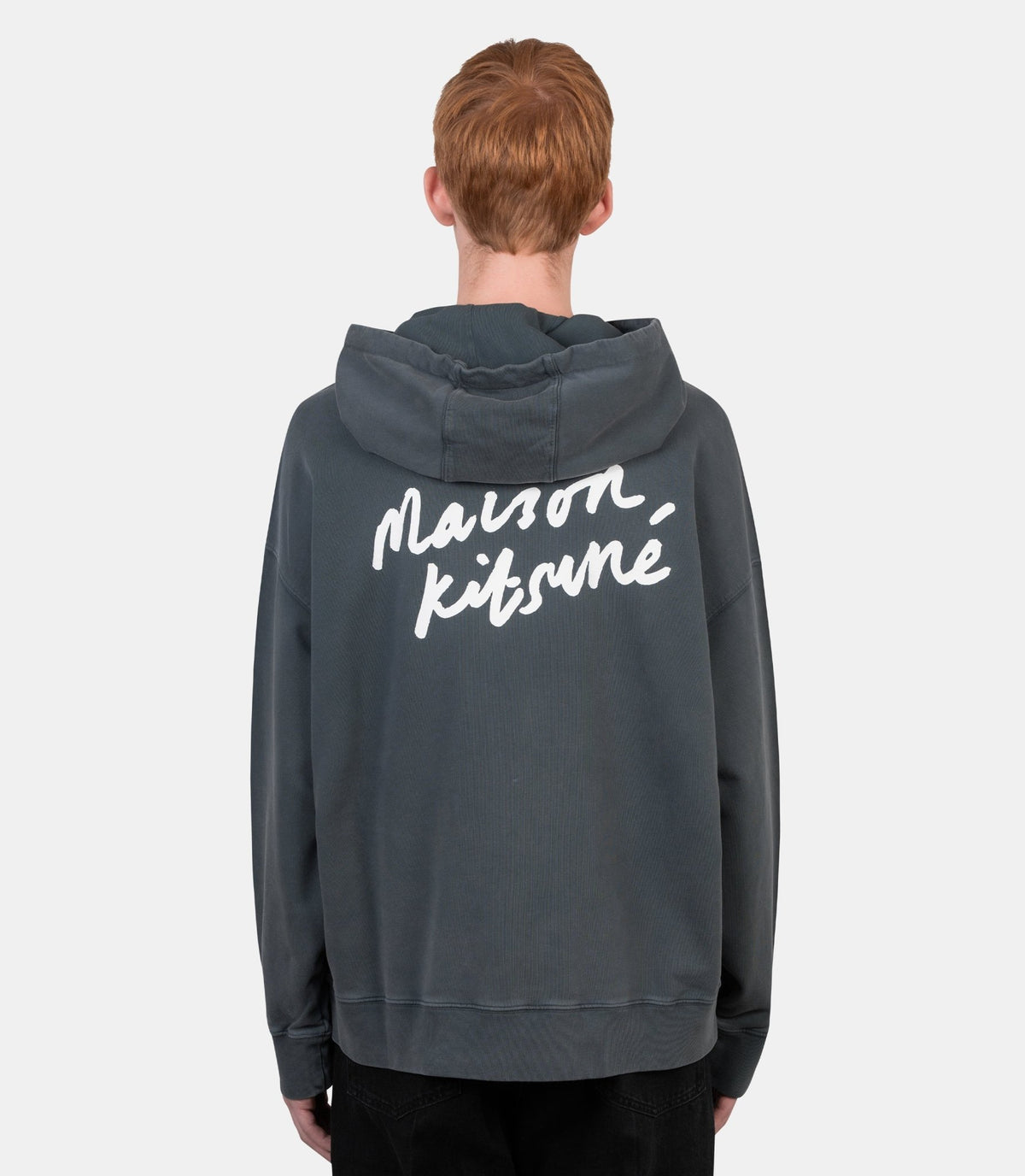 Hoodie délavé handwriting-MRMJH05KMBIT5-0612-S-Maison kitsuné