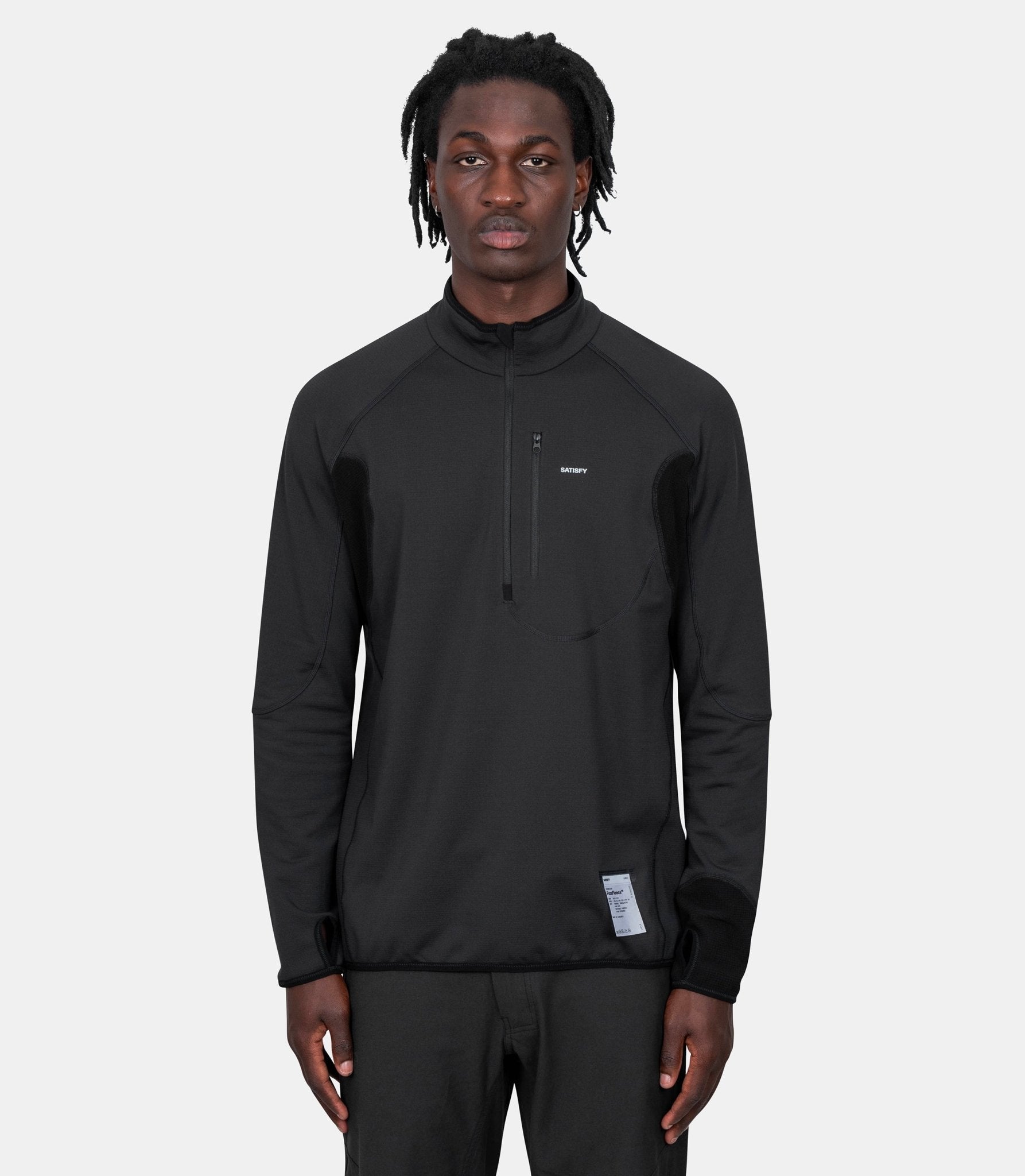 Hoodie demi zip ghostfleece - 11013-BK-SA-S - Satisfy