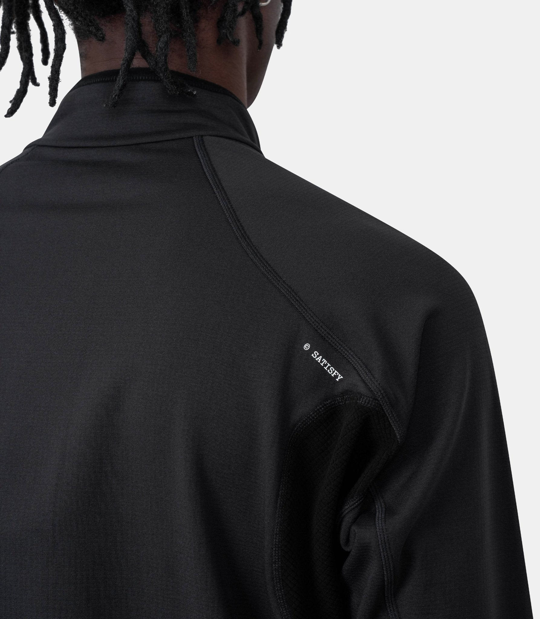 Hoodie demi zip ghostfleece - 11013-BK-SA-S - Satisfy