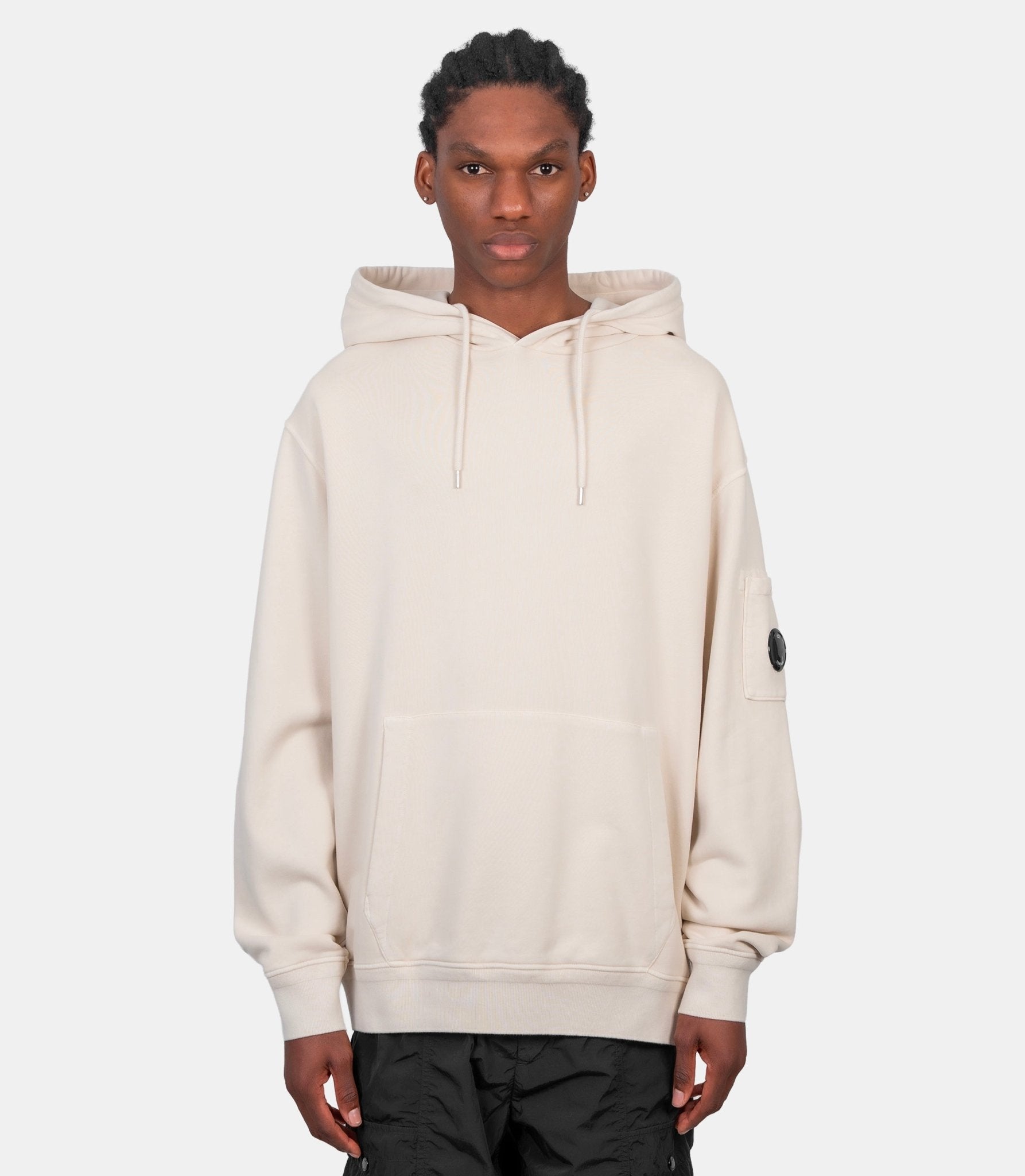 Hoodie diagonal fleece lens - 20CMSS037A-110044R-114-S - C.p. company