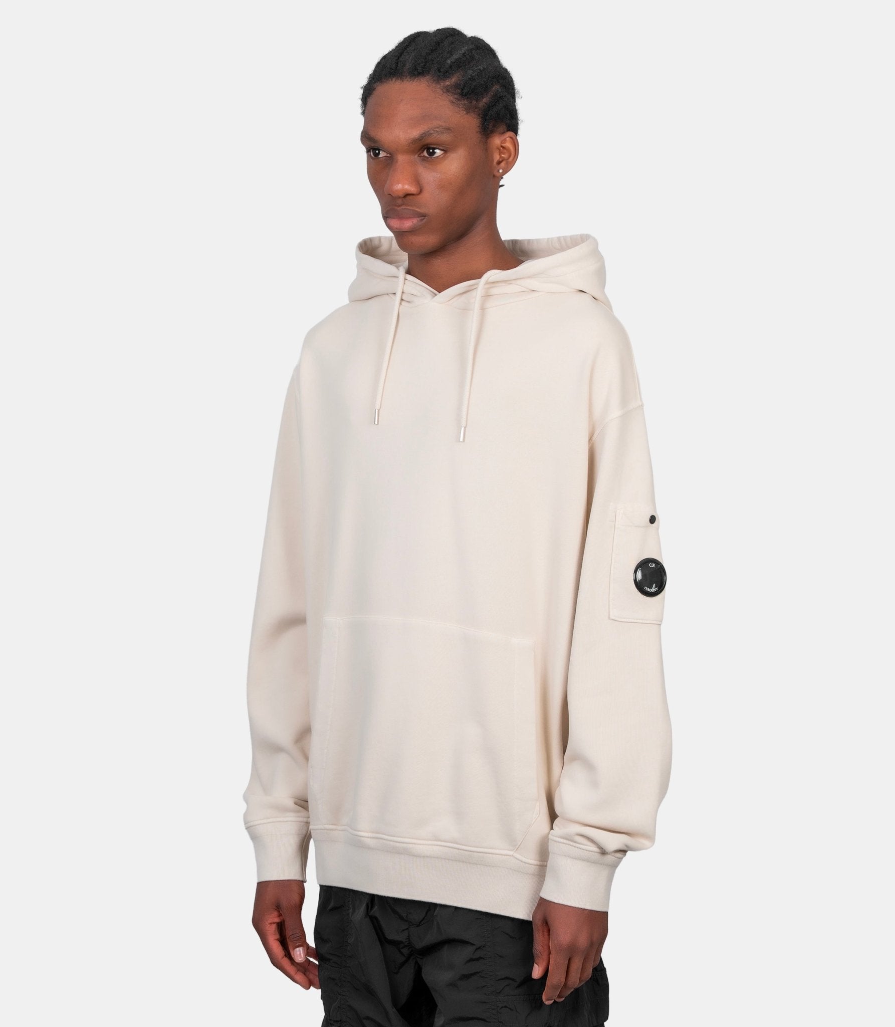 Hoodie diagonal fleece lens - 20CMSS037A-110044R-114-S - C.p. company