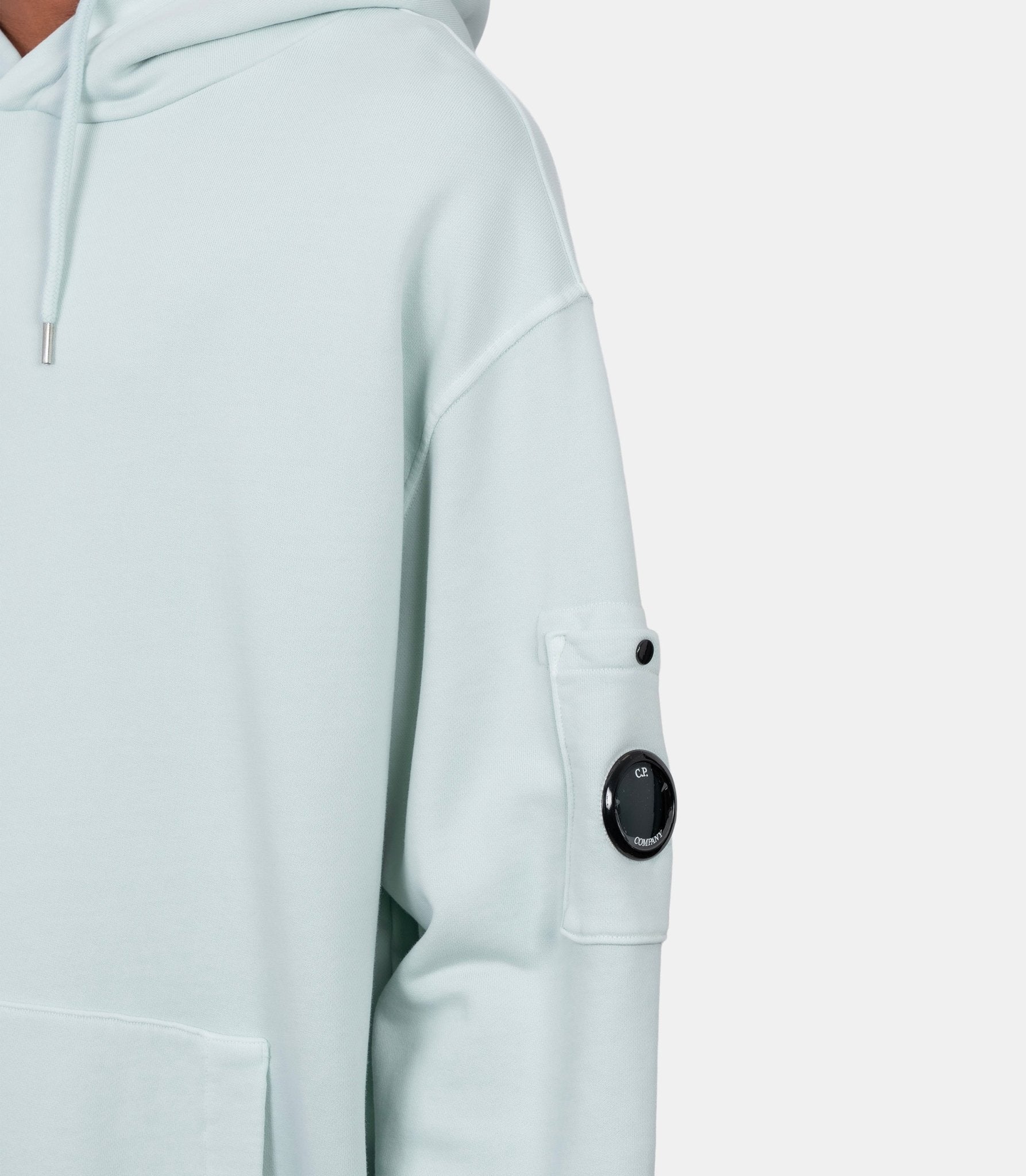 Hoodie diagonal fleece lens - 20CMSS037A-110044R-804-S - C.p. company