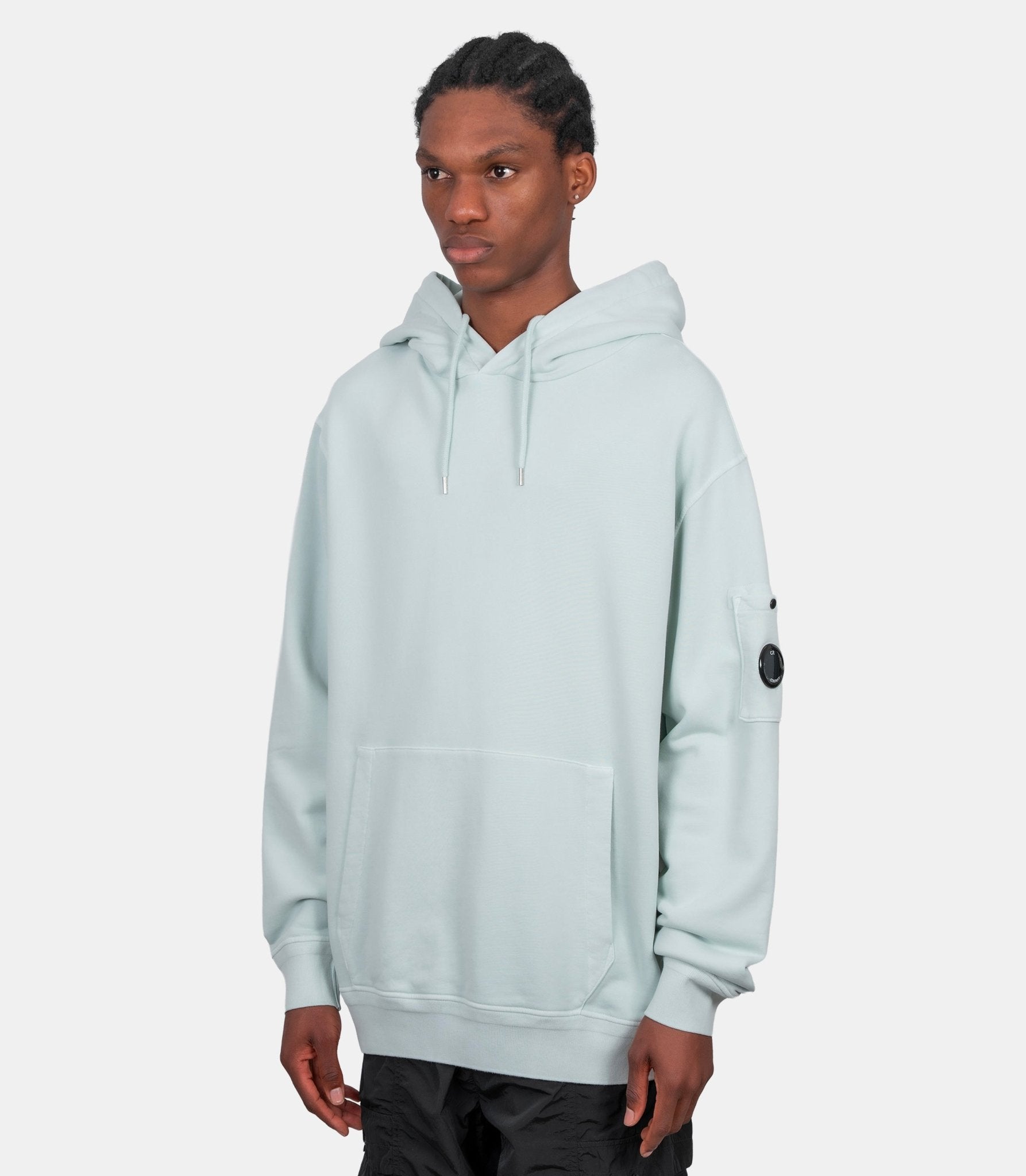Hoodie diagonal fleece lens - 20CMSS037A-110044R-804-S - C.p. company